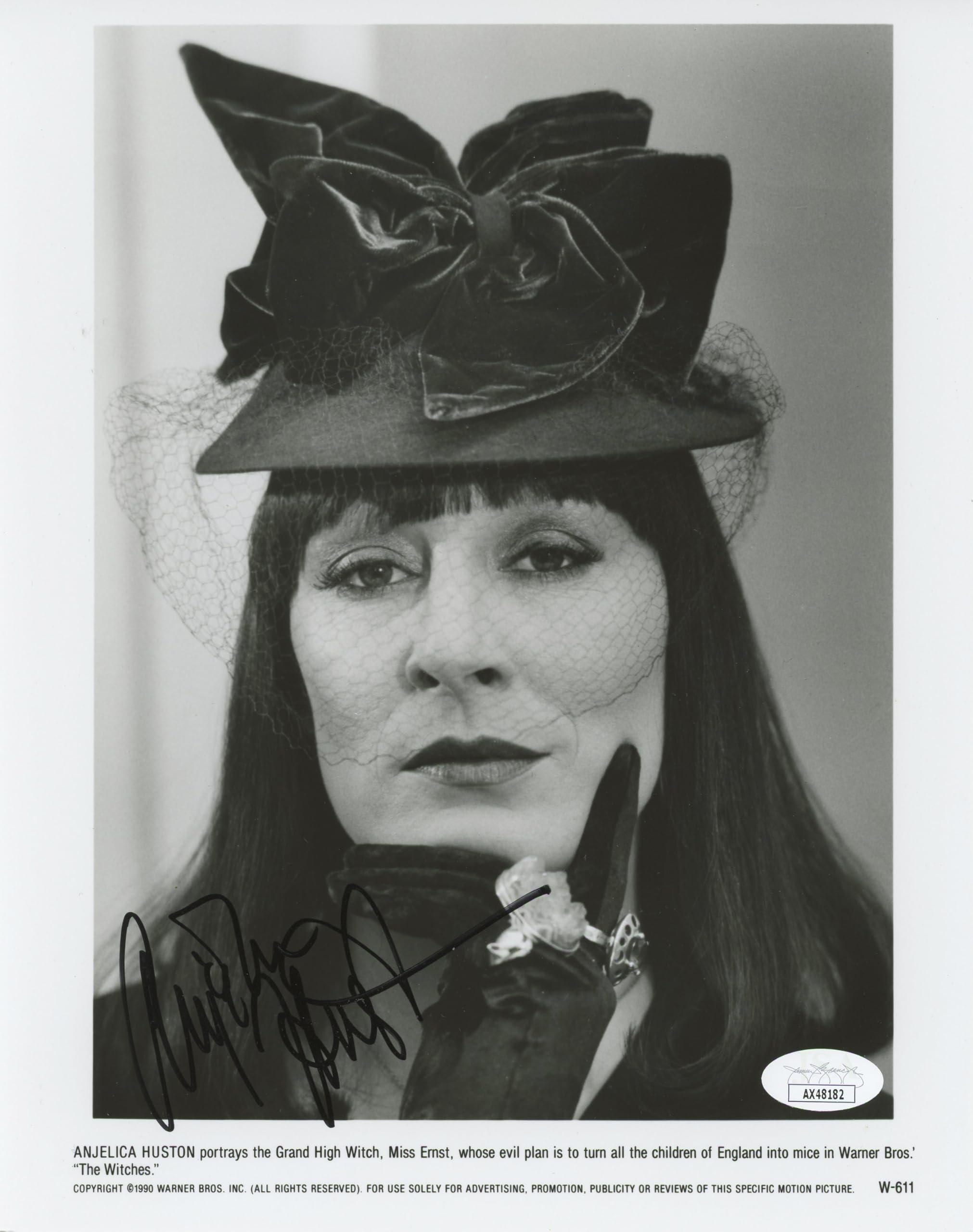 Anjelica Huston The Witches Authentic Signed 8x10 Photo Autographed JSA #AX48182