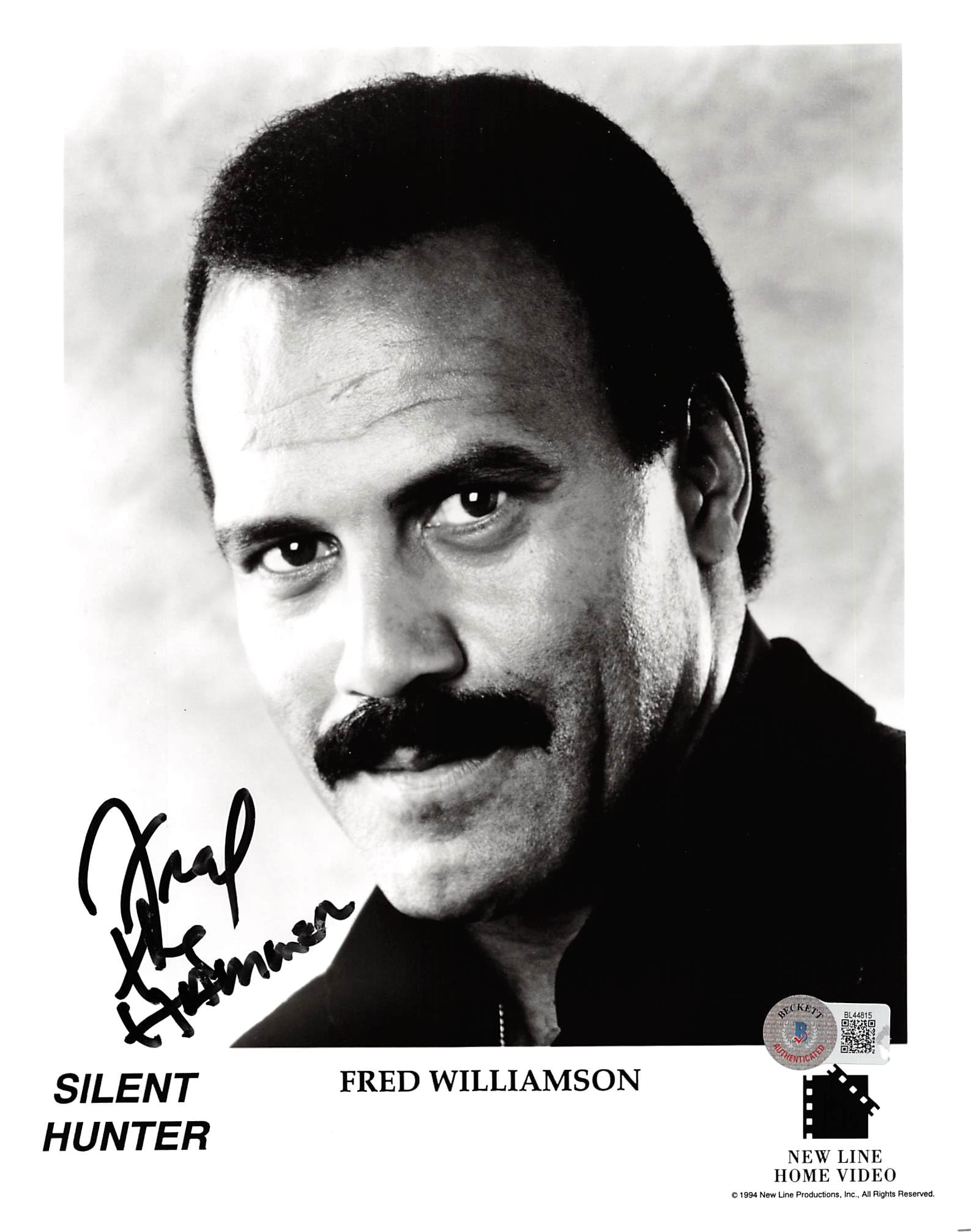 Fred Williamson Silent Hunter "The Hammer" Signed 8x10 Photo BAS #BL44815