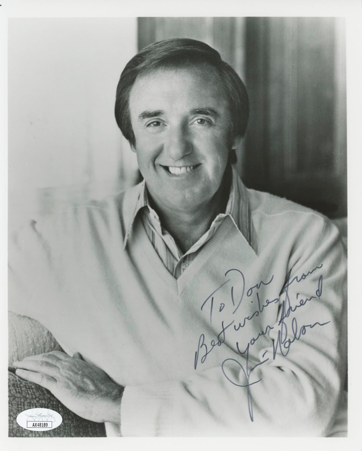 Jim Nabors The Andy Griffith Show "To Don" Signed 8x10 Photo JSA #AX48189