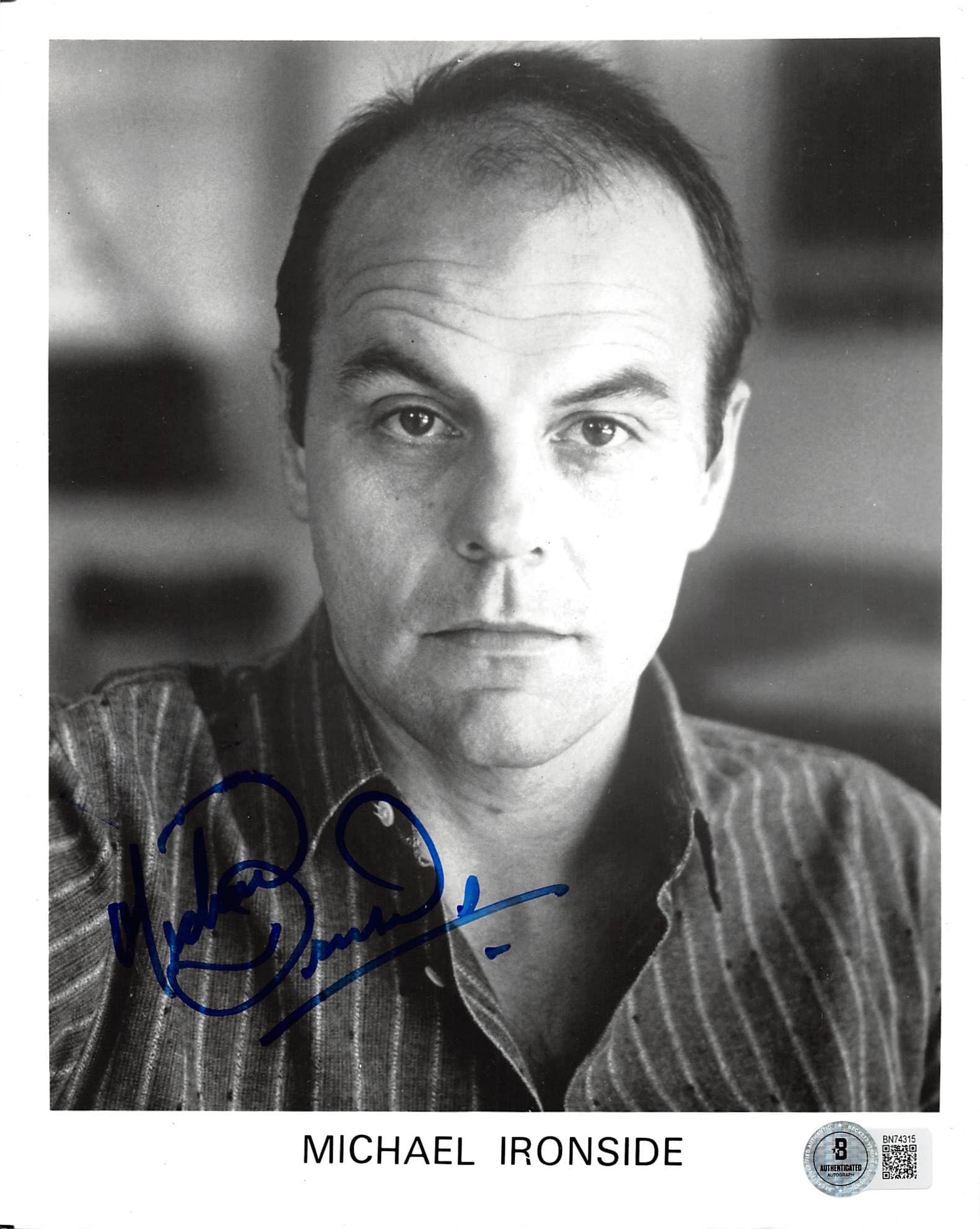 Michael Ironside Top Gun Authentic Signed 8x10 Photo Autographed BAS #BN74315