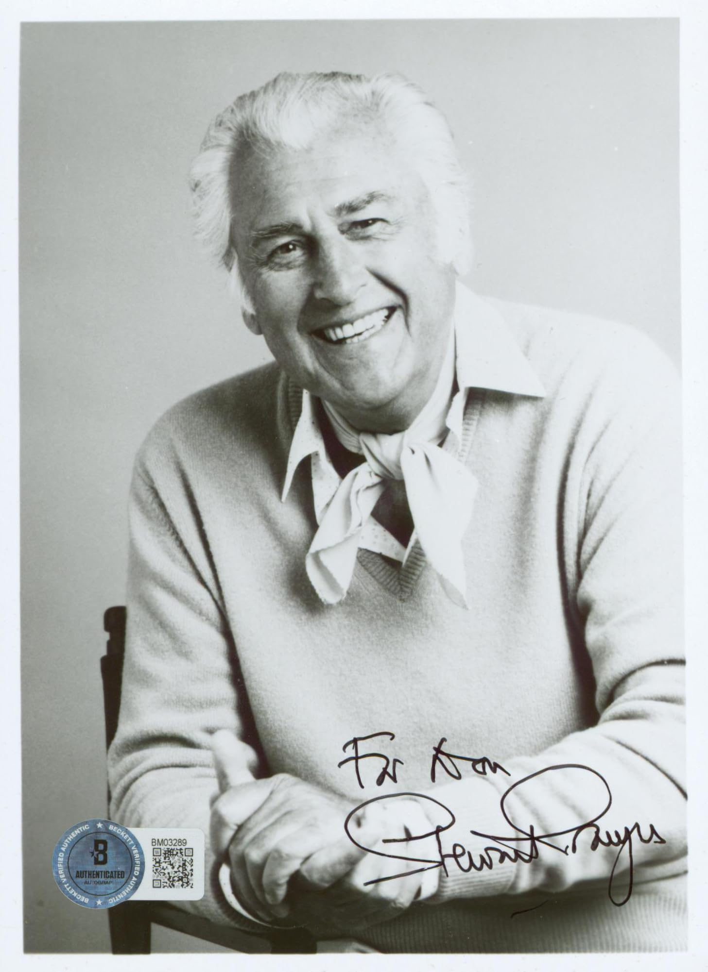 Stewart Granger Commando "For Don" Authentic Signed 5x7 Photo BAS #BM03289