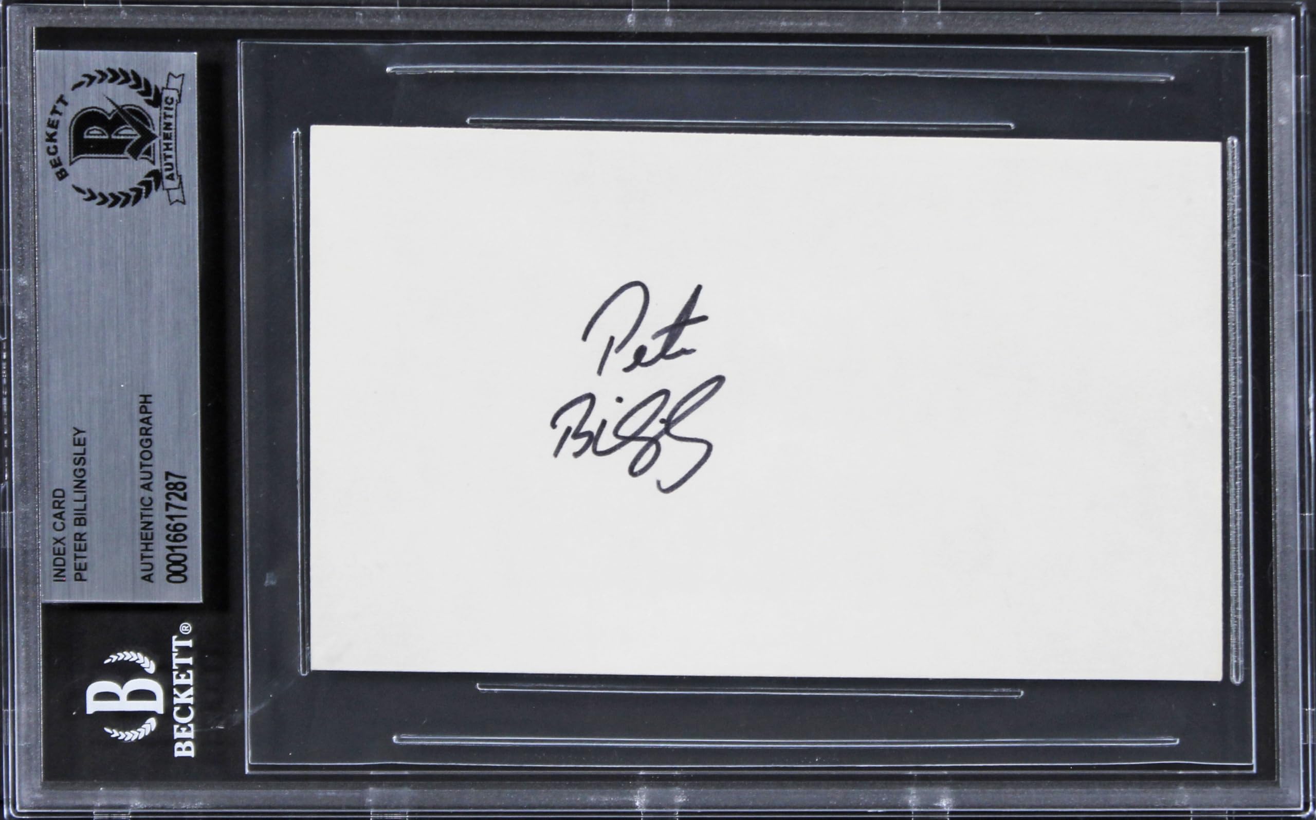 Peter Billingsley A Christmas Story Authentic Signed 3x5 Index Card BAS Slabbed