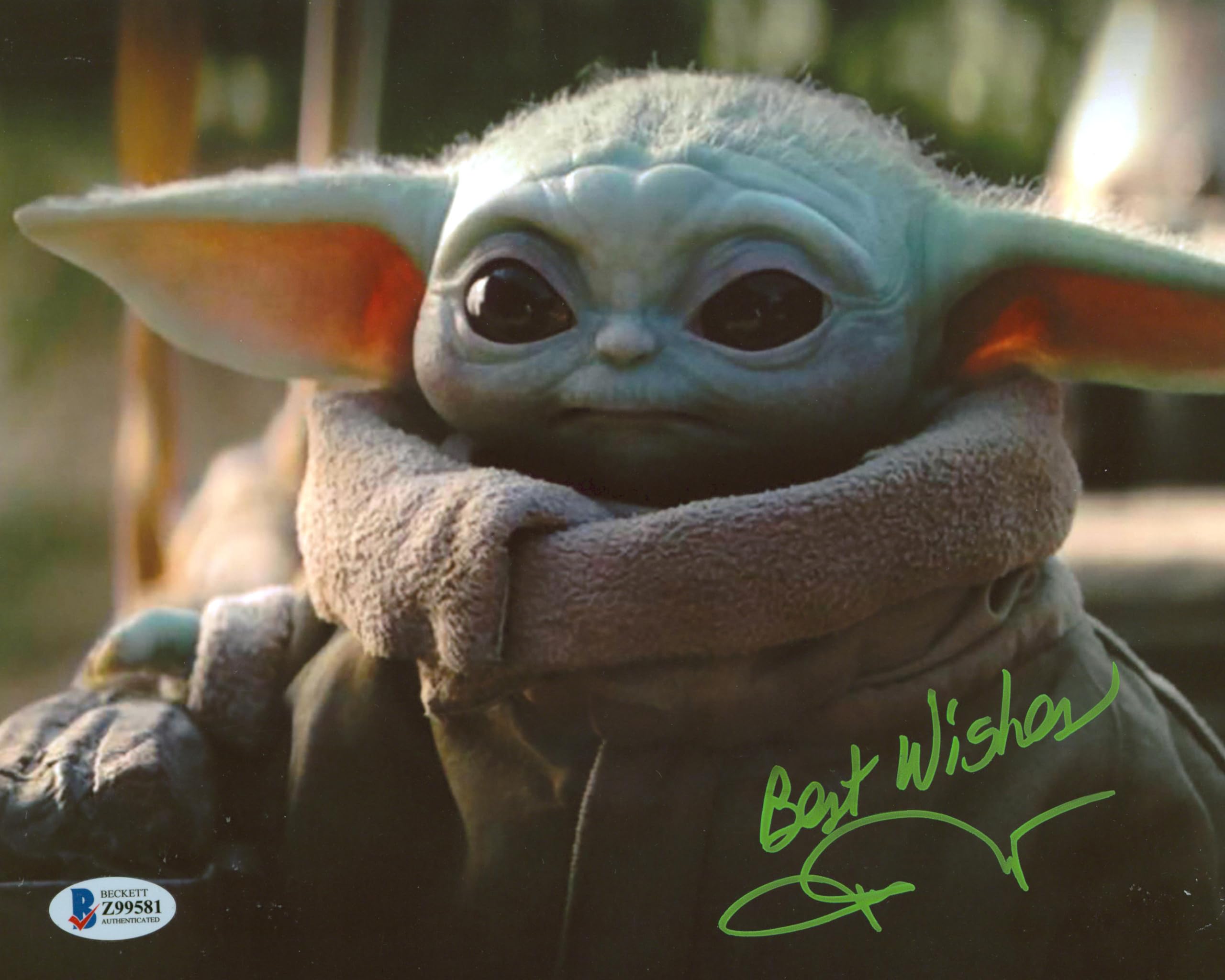 John Rosengrant The Mandalorian "Best Wishes" Signed 8x10 Photo BAS #Z99581