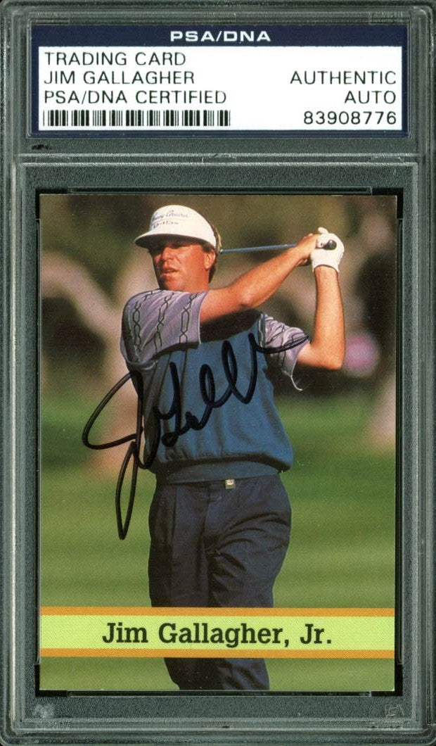 Jim Gallagher Authentic Signed Card Fax Pax Golf #28 Autographed PSA/DNA Slabbed