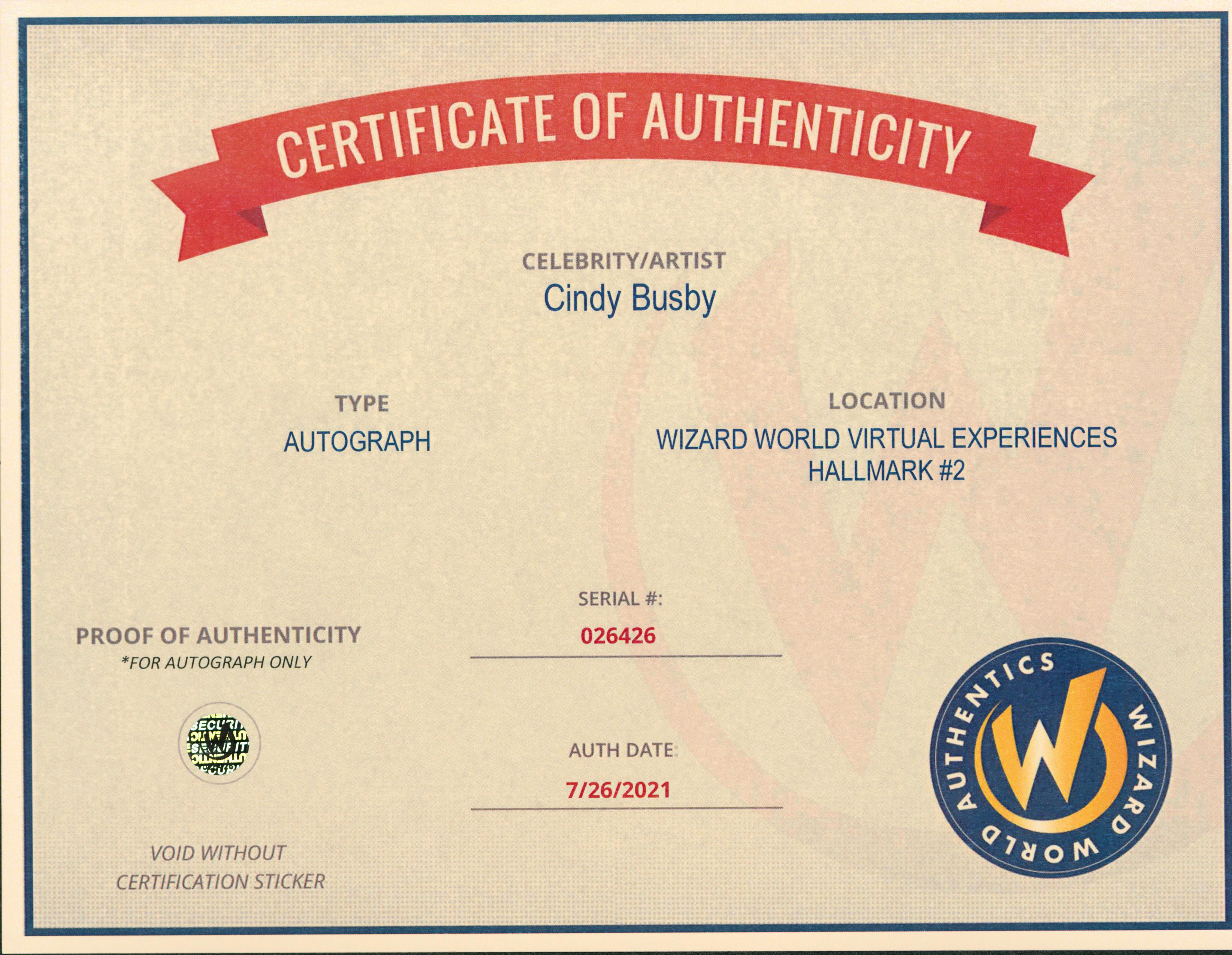 Cindy Busby Heartland Authentic Signed 8x10 Photo Autographed Wizard World