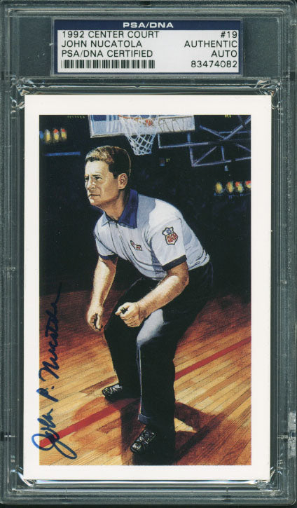 John Nucatola Signed 3.5X5.5 1992 Center Court #19 Postcard PSA/DNA Slabbed