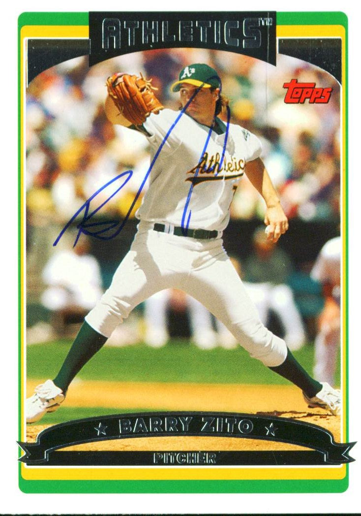 Athletics Barry Zito Authentic Signed Card 2006 Topps #178 Autographed w/ COA