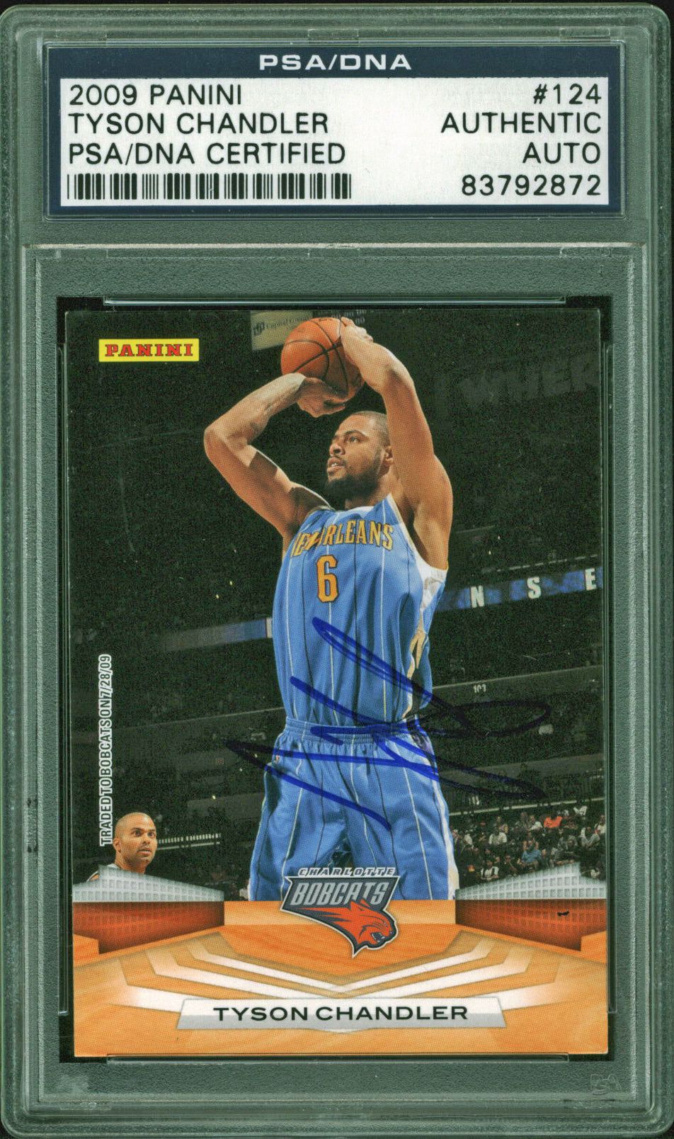 Rockets Tyson Chandler Signed 2009 Panini #124 Auto Card PSA Slabbed #83792872