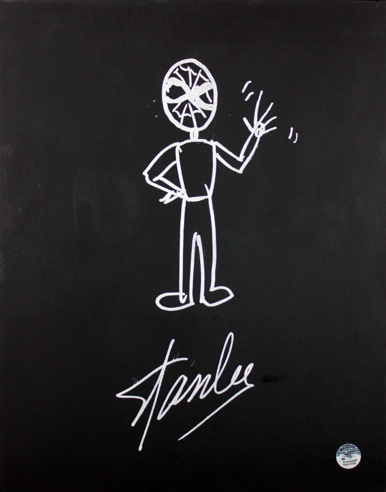 Stan Lee Authentic Signed 16x20 Canvas w/ Spider-man Sketch PSA/DNA #W00380