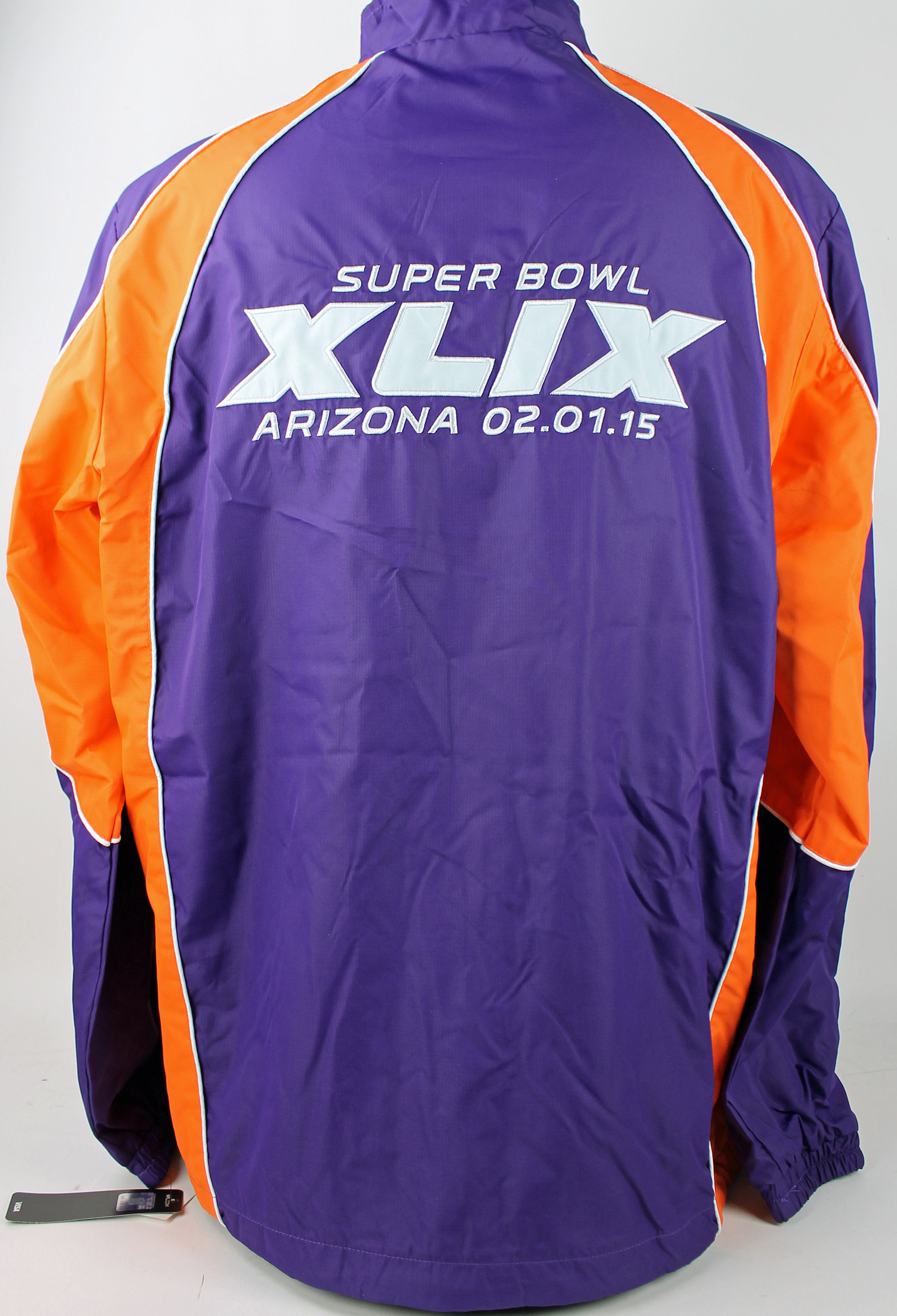 Super Bowl XLIX Arizona 02.01.15 NFL Windbreaker Jacket Mens Size XL