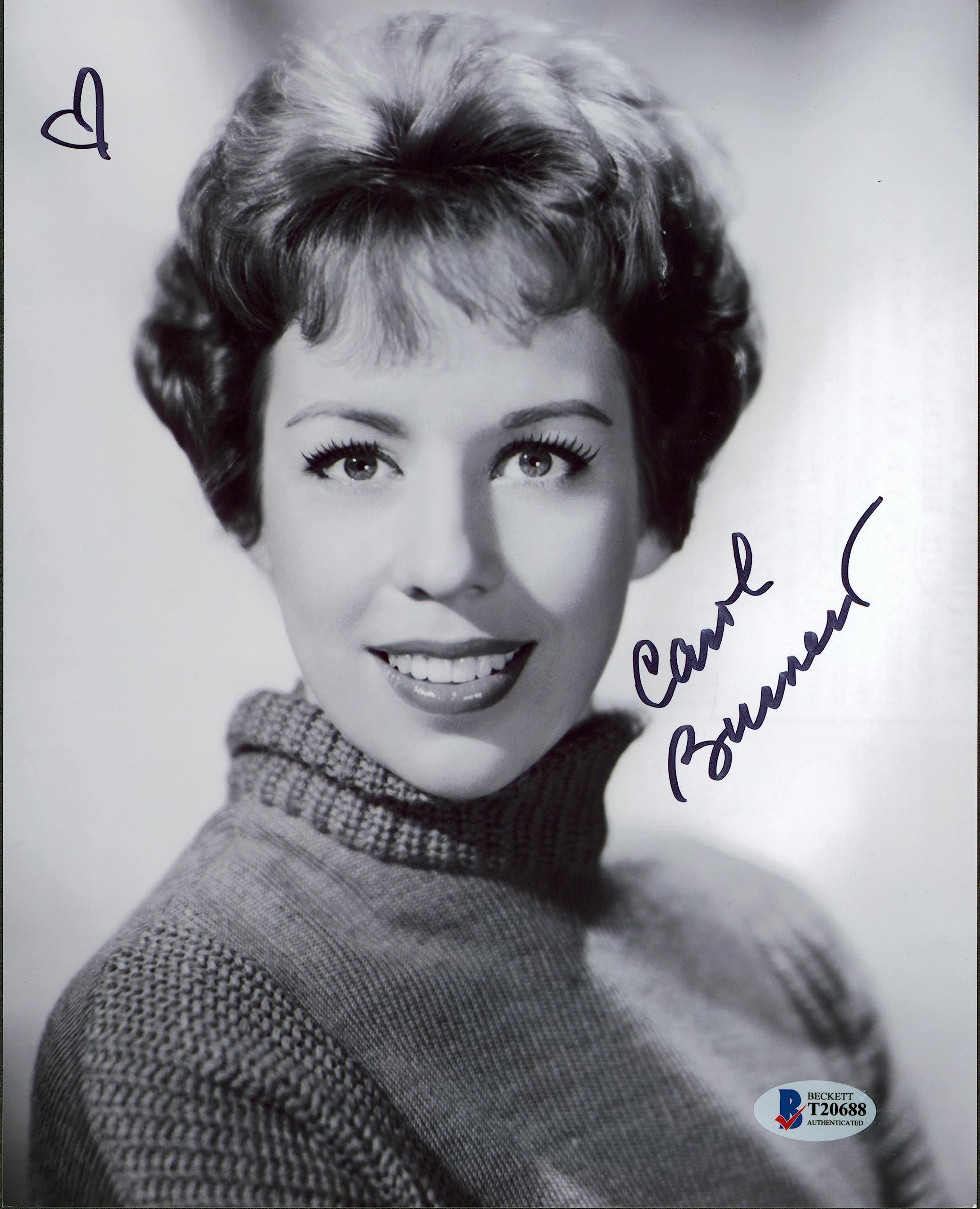 Carol Burnett Authentic Signed 8x10 Black & White Photo Autographed BAS #T20688