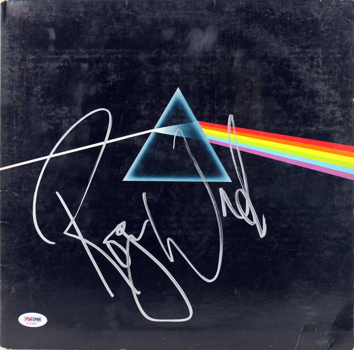 Roger Waters Signed Dark Side Of The Moon Album Cover W/ Vinyl PSA #AC63003