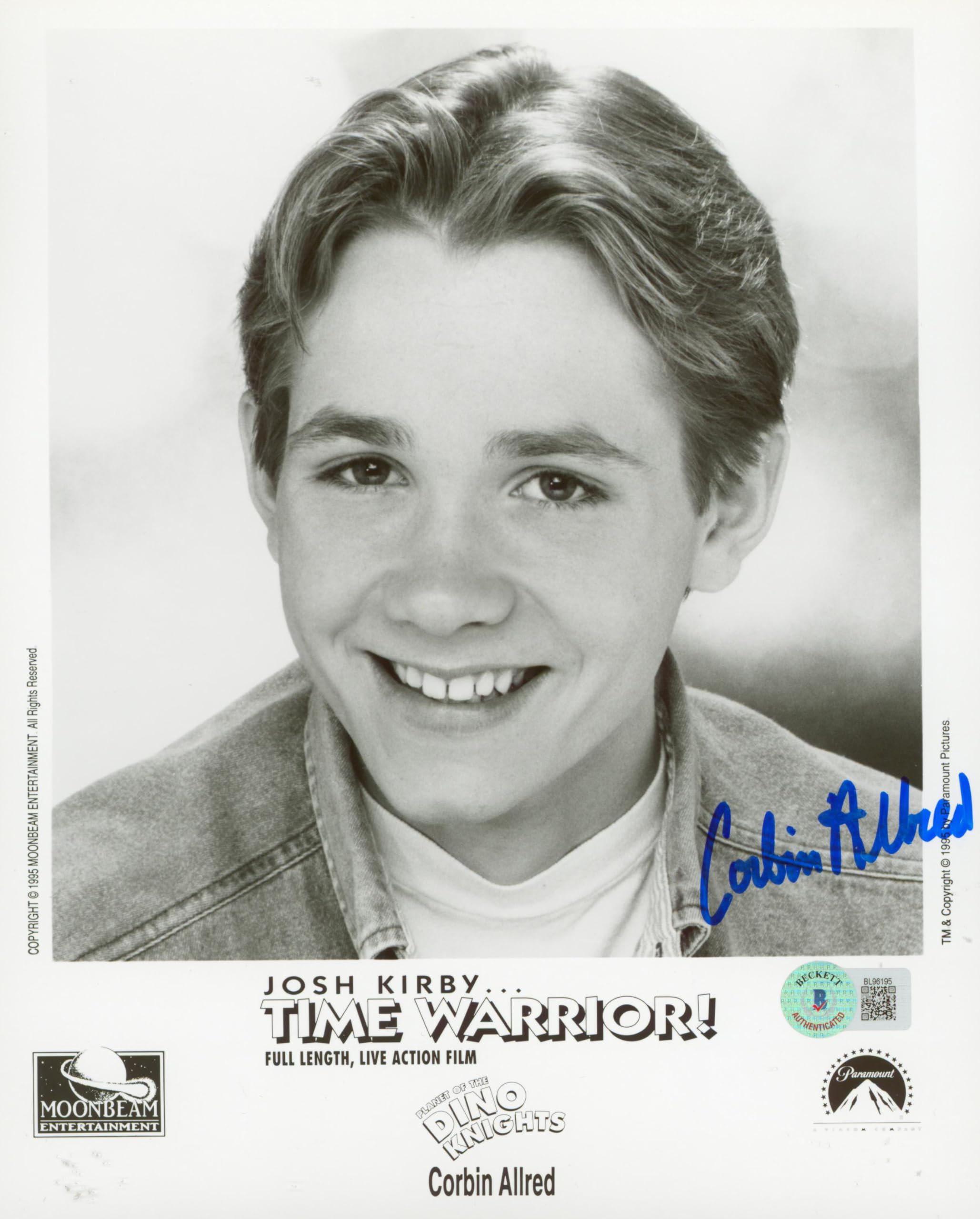 Corbin Allred Josh Kirby: Time Warrior! Authentic Signed 8x10 Photo BAS #BL96195