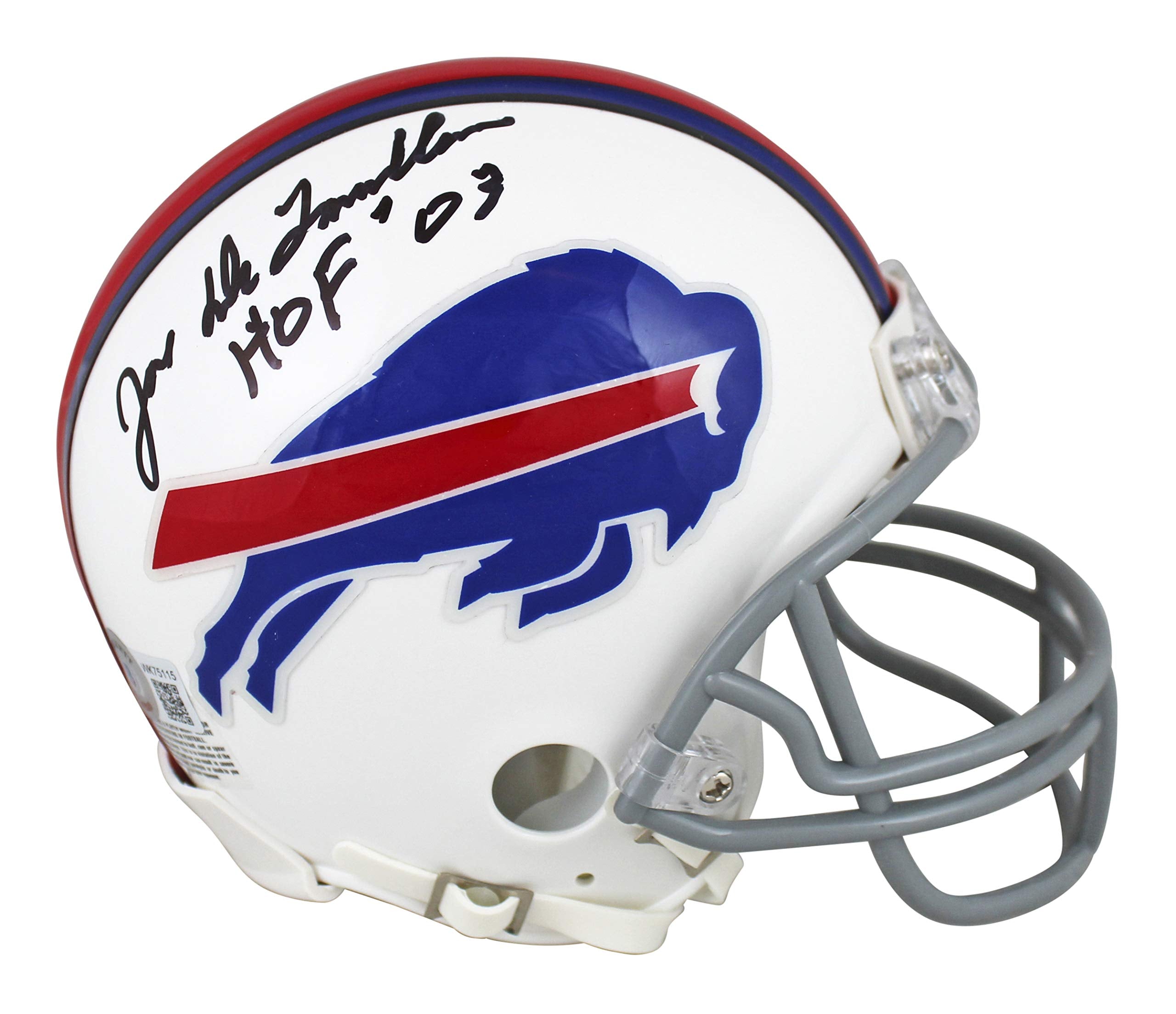 Bills Joe DeLamielleure "HOF 03" Authentic Signed White Rep Mini Helmet BAS Wit