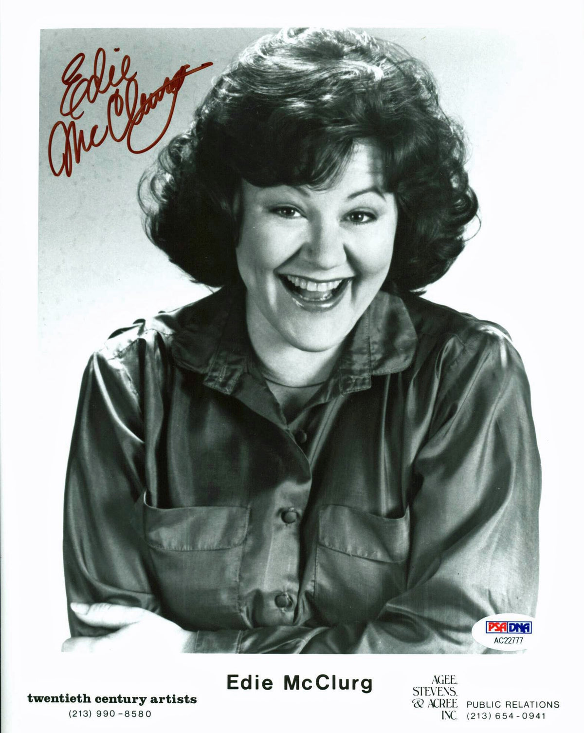 Edie McClurg Ferris Bueller's Day Off "Grace" Signed 8X10 Photo PSA/DNA #AC22777