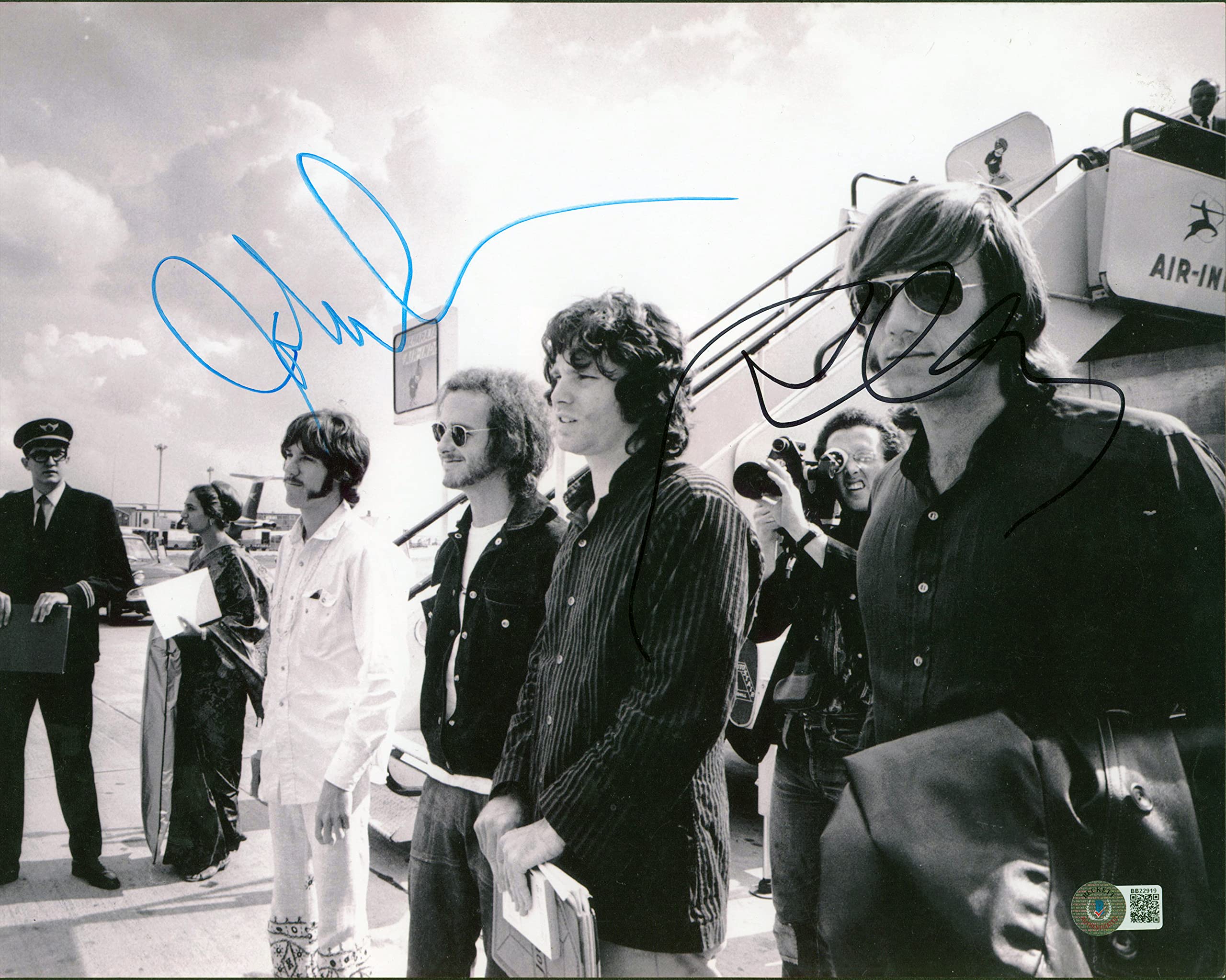 John Densmore & Robby Krieger The Doors Signed 11x14 Photo BAS #BB22919