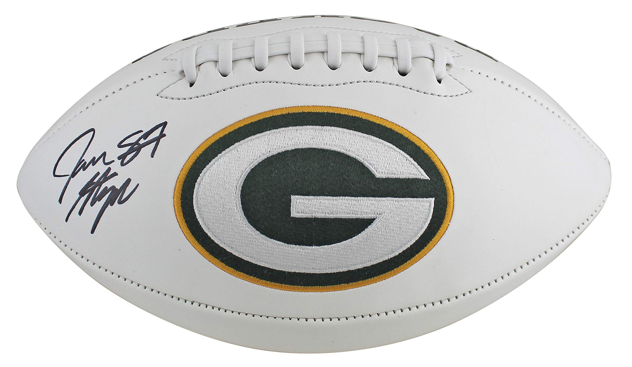 Packers Jace Sternberger Authentic Signed White Panel Logo Football BAS Witness