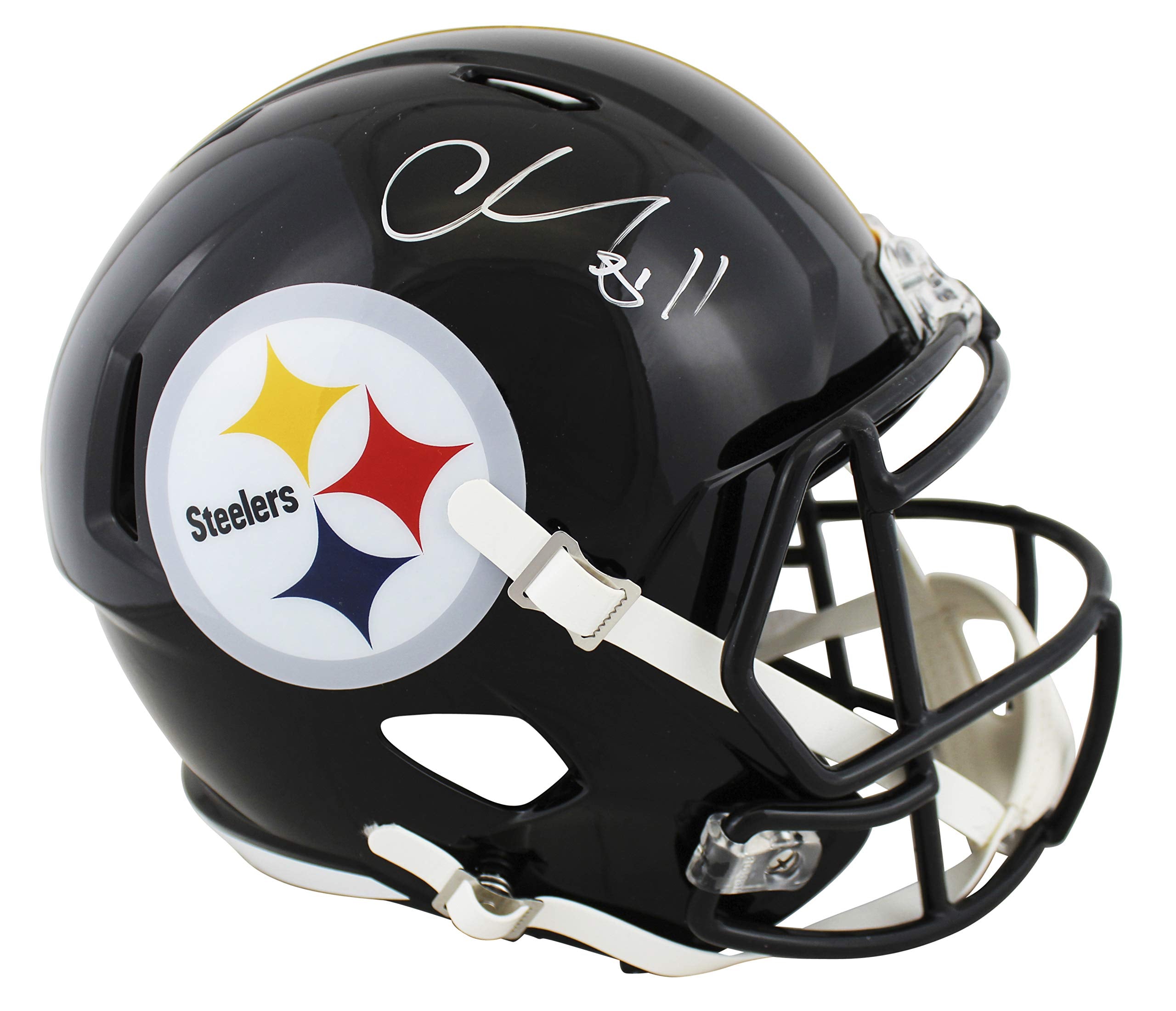 Steelers Chase Claypool Signed Full Size Speed Rep Helmet w/ Silver Sig BAS Wit