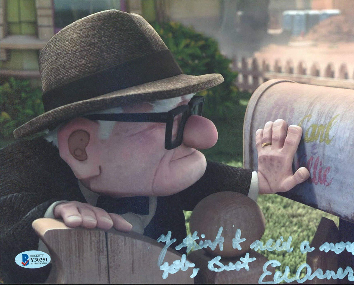 Ed Asner UP "I think I need a new job" Authentic Signed 8x10 Photo BAS #Y30251