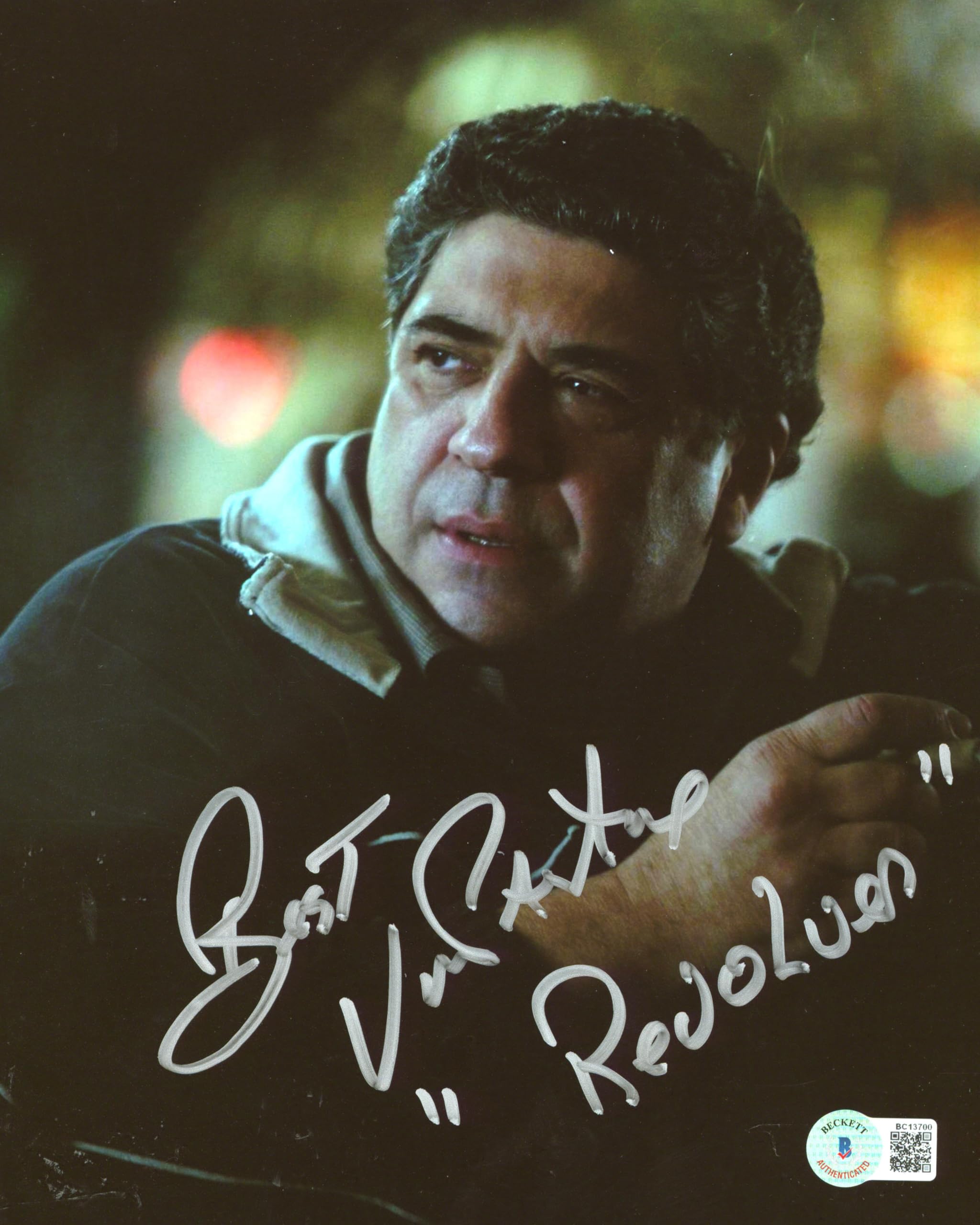 Vincent Pastore The Sopranos "Best, Revolver" Signed 8x10 Photo BAS #BC13700