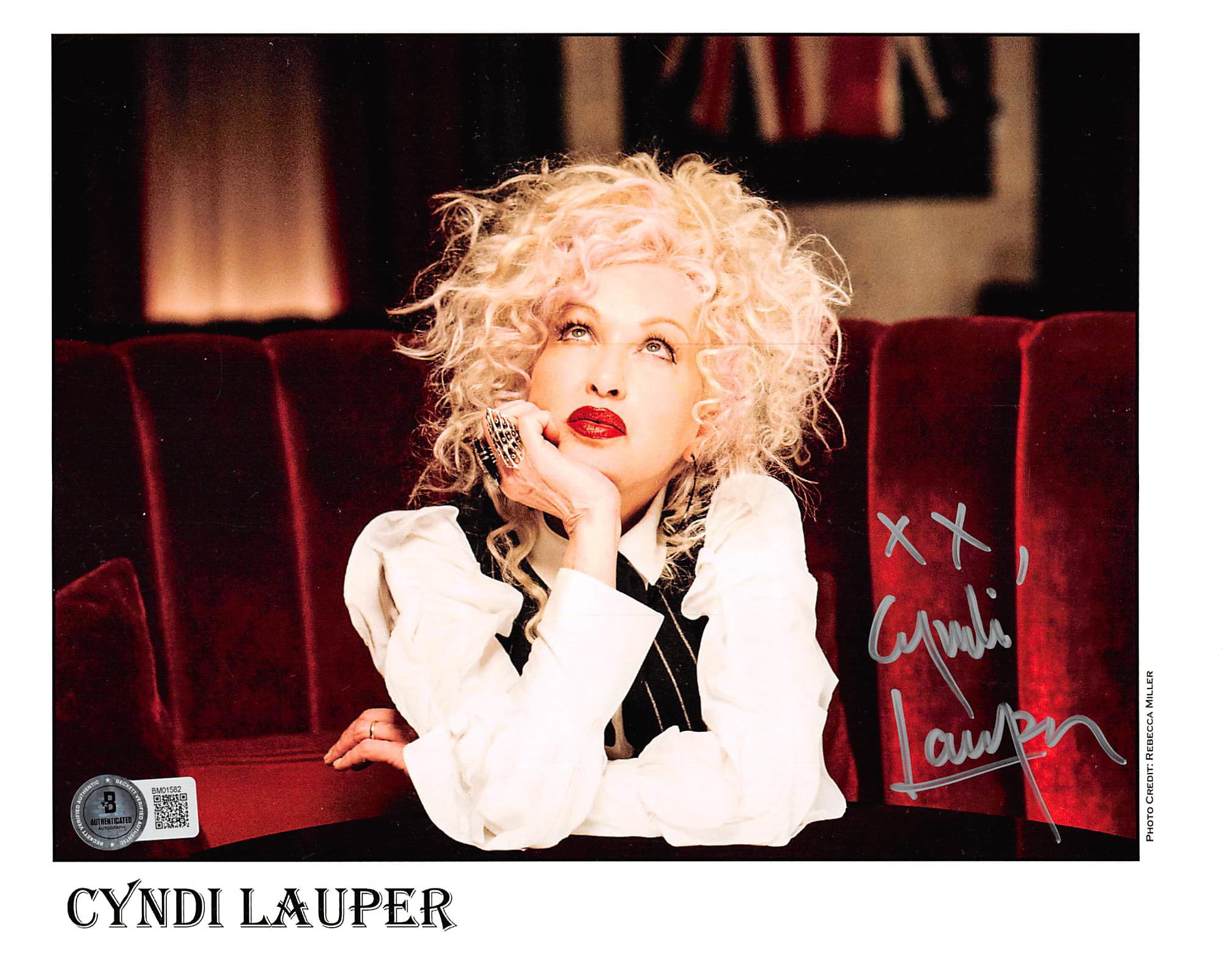 Cyndi Lauper Singer Authentic Signed 8x10 Photo Autographed BAS #BM01582