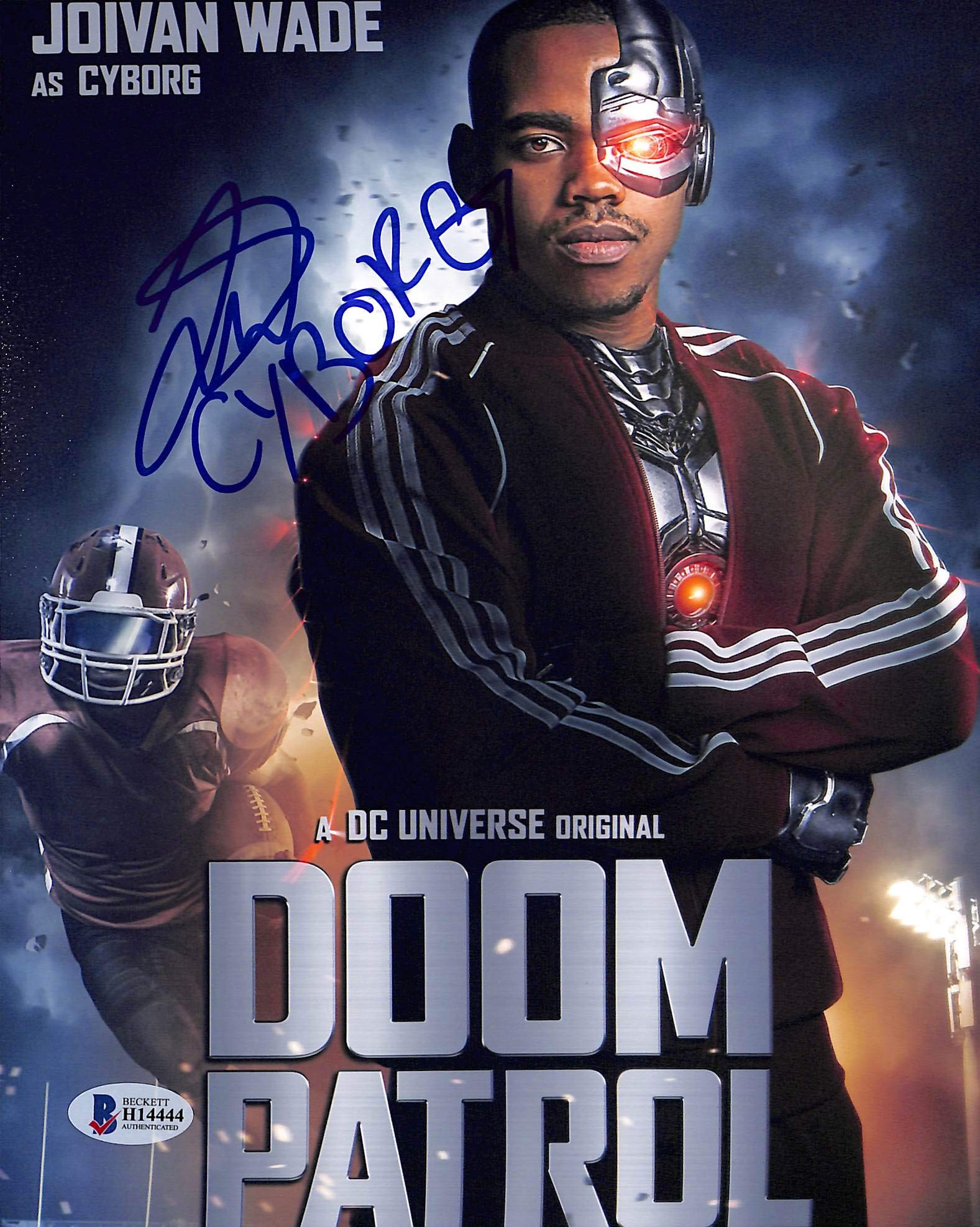 Joivan Wade Doom Patrol Authentic Signed 8x10 Photo Autographed BAS #H14444