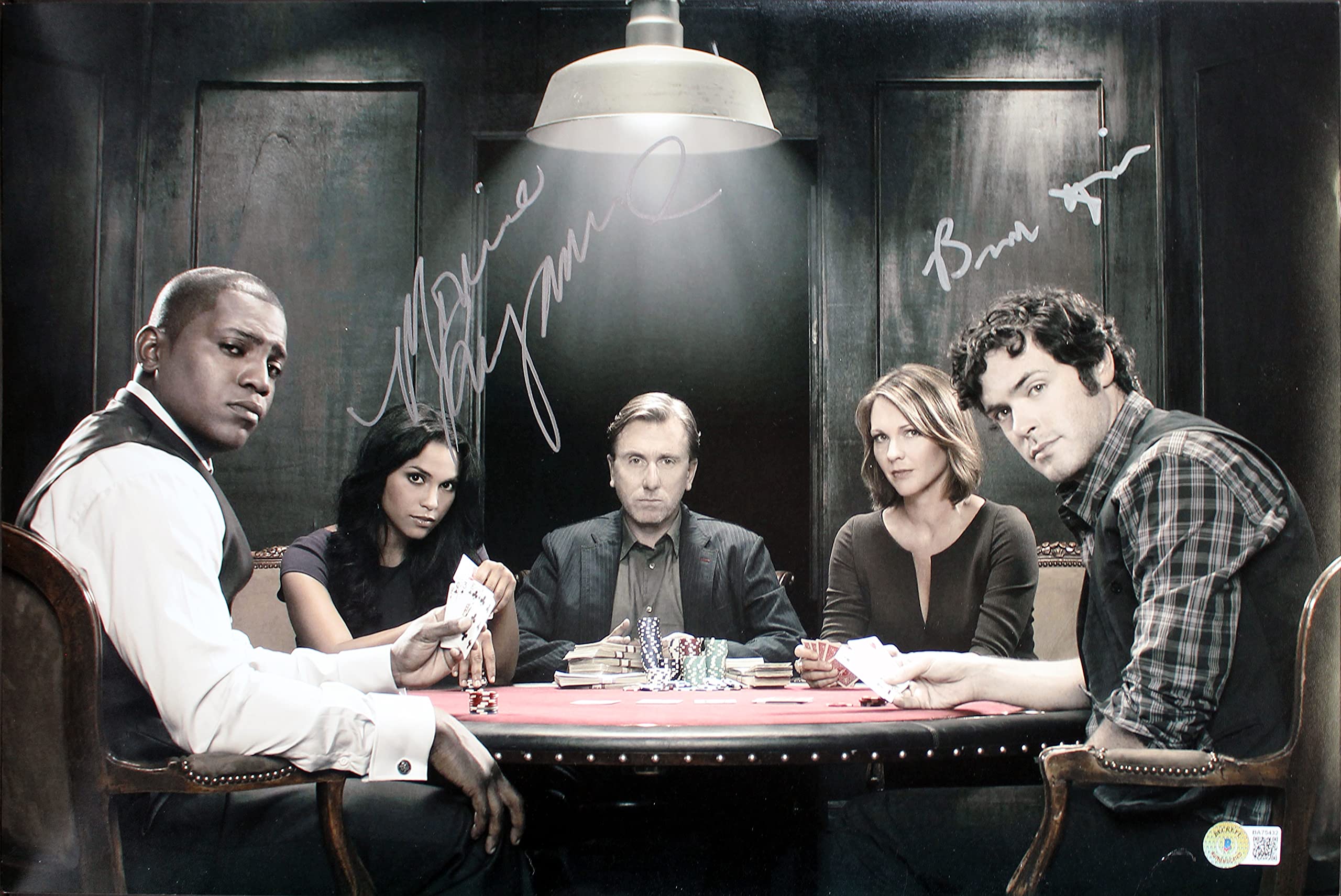 Lie To Me (2) Raymond & Hines Authentic Signed 12x18 Photo BAS #BA75432