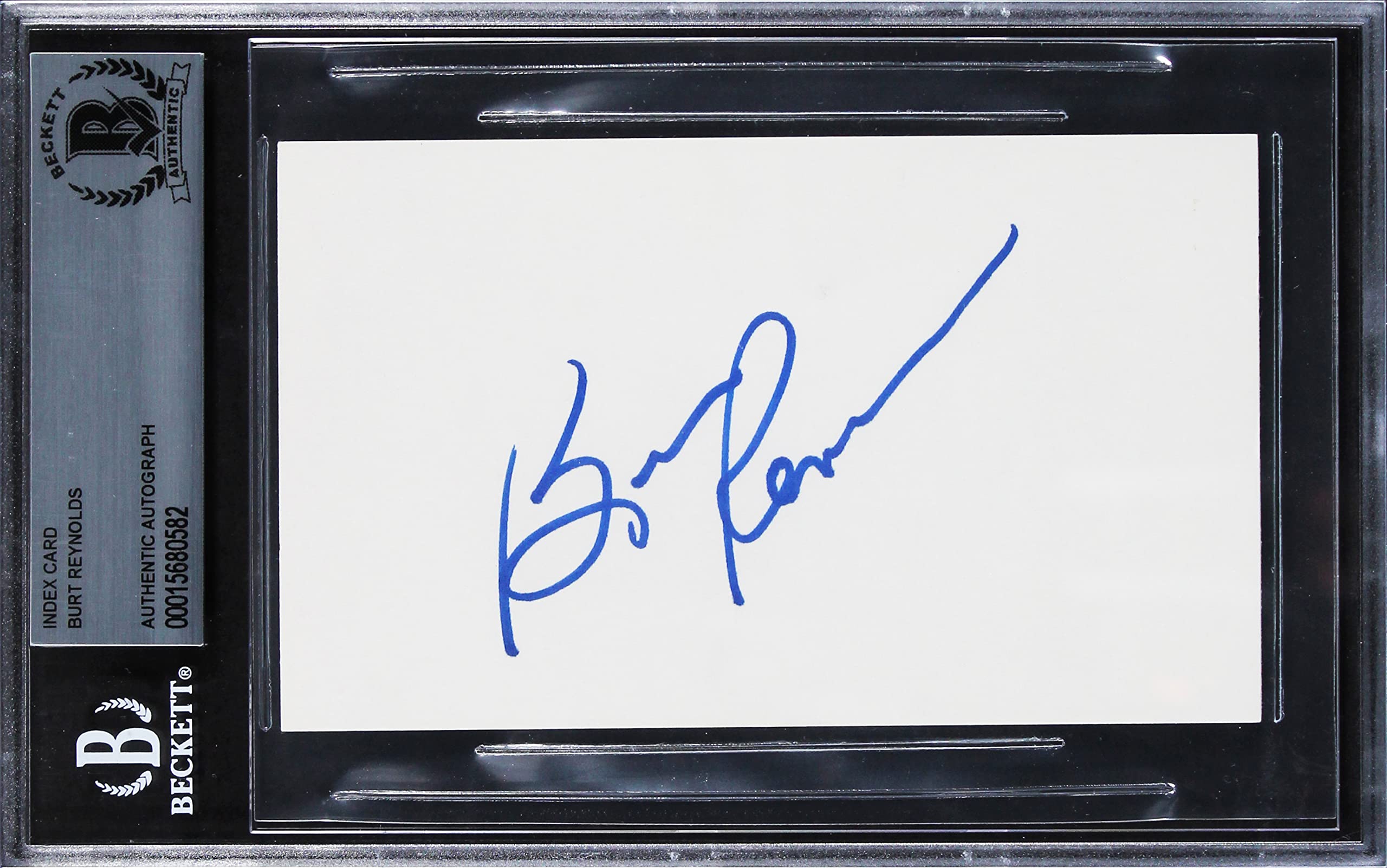 Burt Reynolds Deliverance Authentic Signed 3x5 Index Card BAS Slabbed