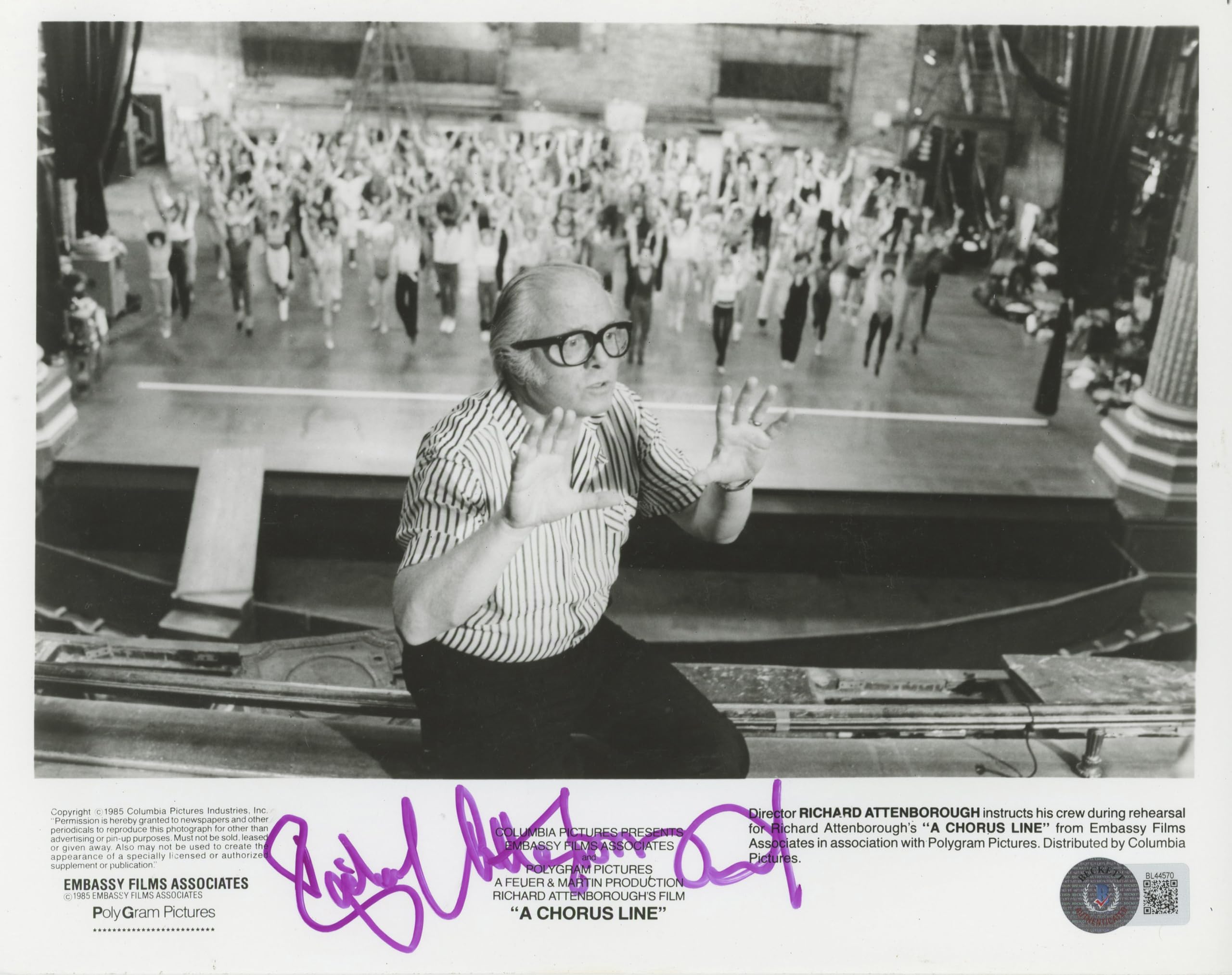 Richard Attenborough A Chorus Line Authentic Signed 8x10 Photo BAS #BL44570