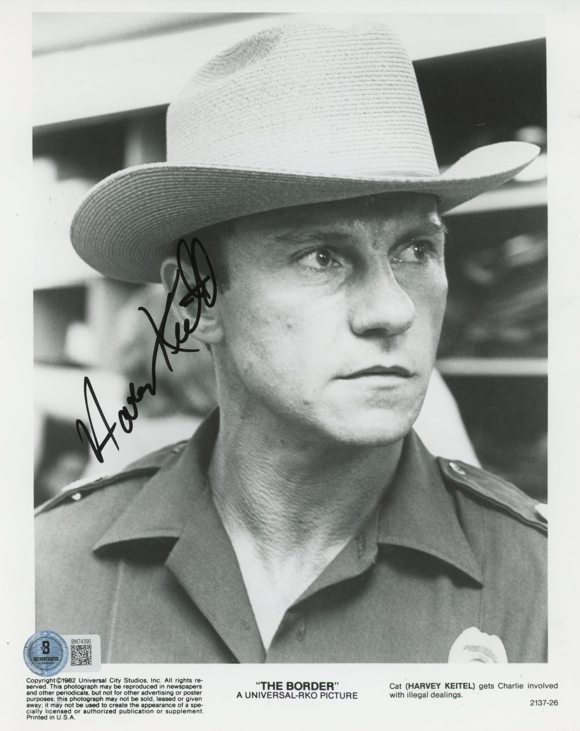 Harvey Keitel The Border Authentic Signed 8x10 Photo Autographed BAS #BN74390