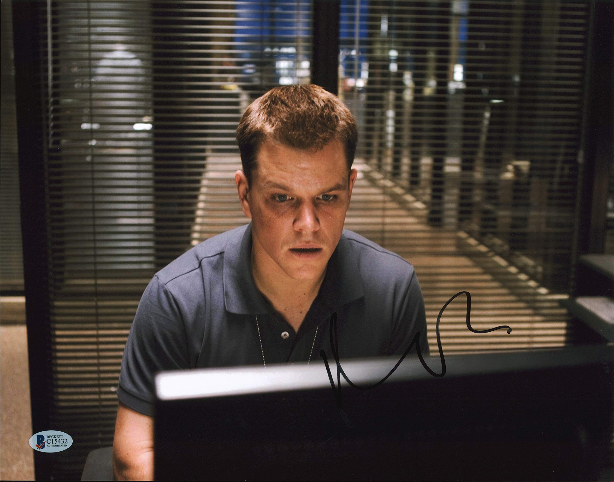 Matt Damon The Departed Authentic Signed 11x14 Photo Autographed BAS #C15432