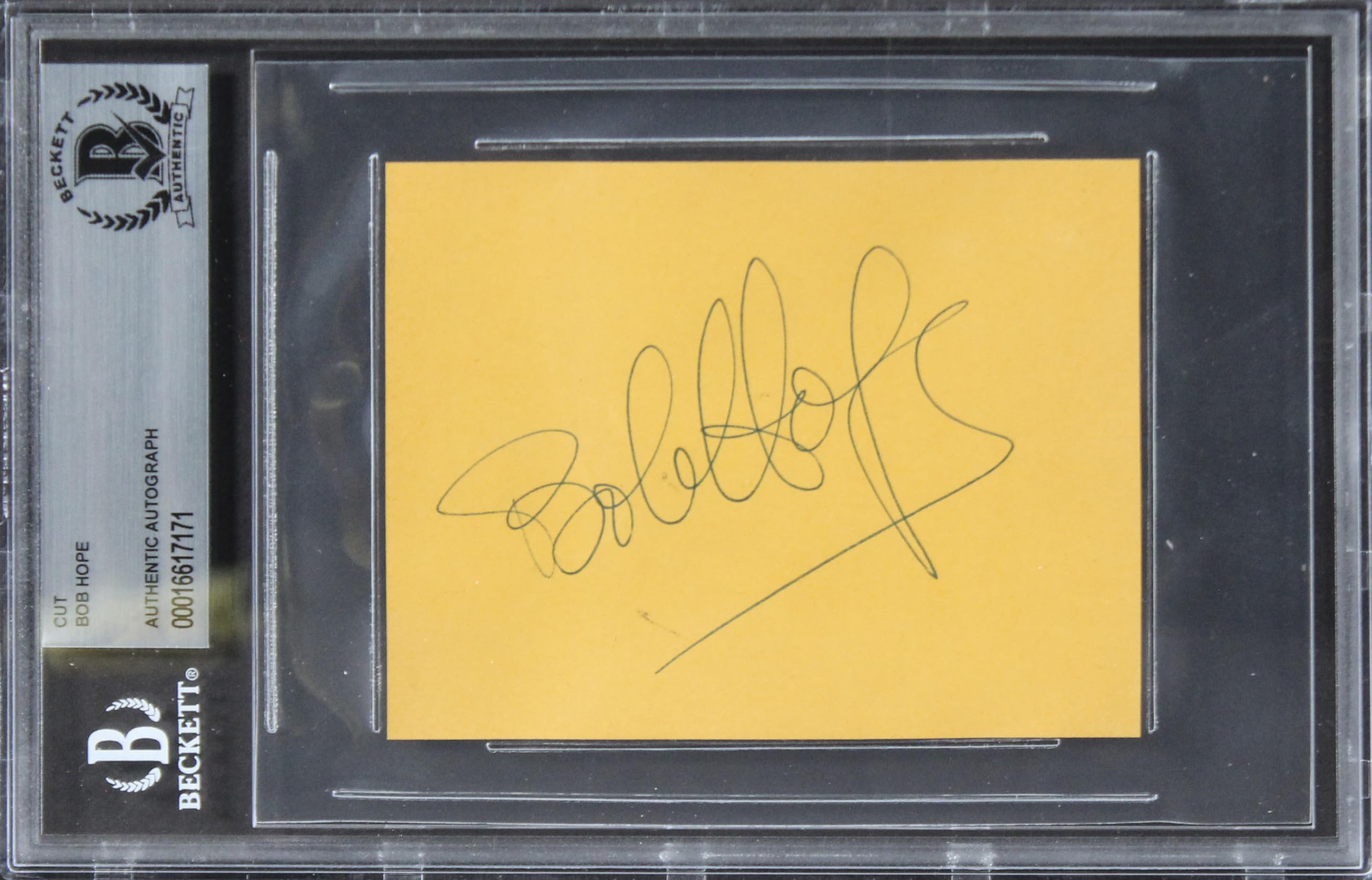 Bob Hope The Ghost Breakers Authentic Signed 3x4 Cut Signature BAS Slabbed