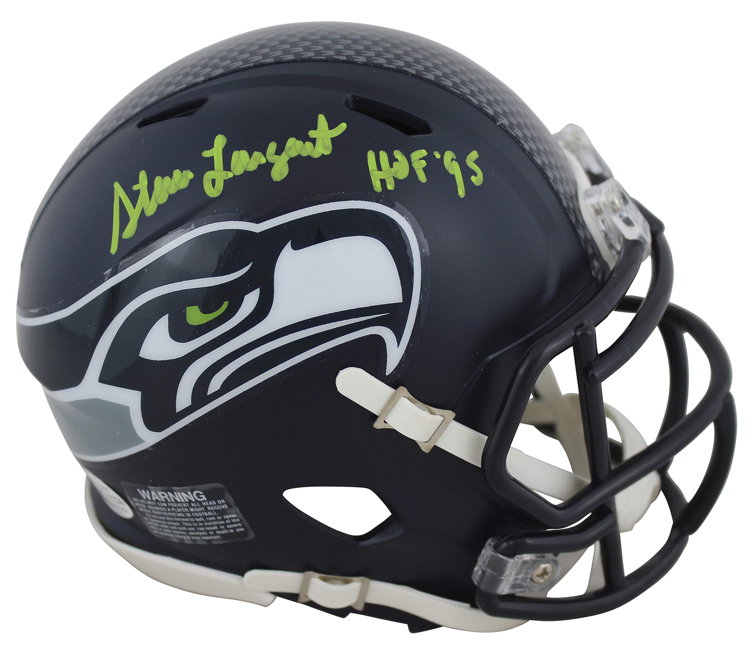 Seahawks Steve Largent "HOF 95" Authentic Signed Speed Mini Helmet BAS