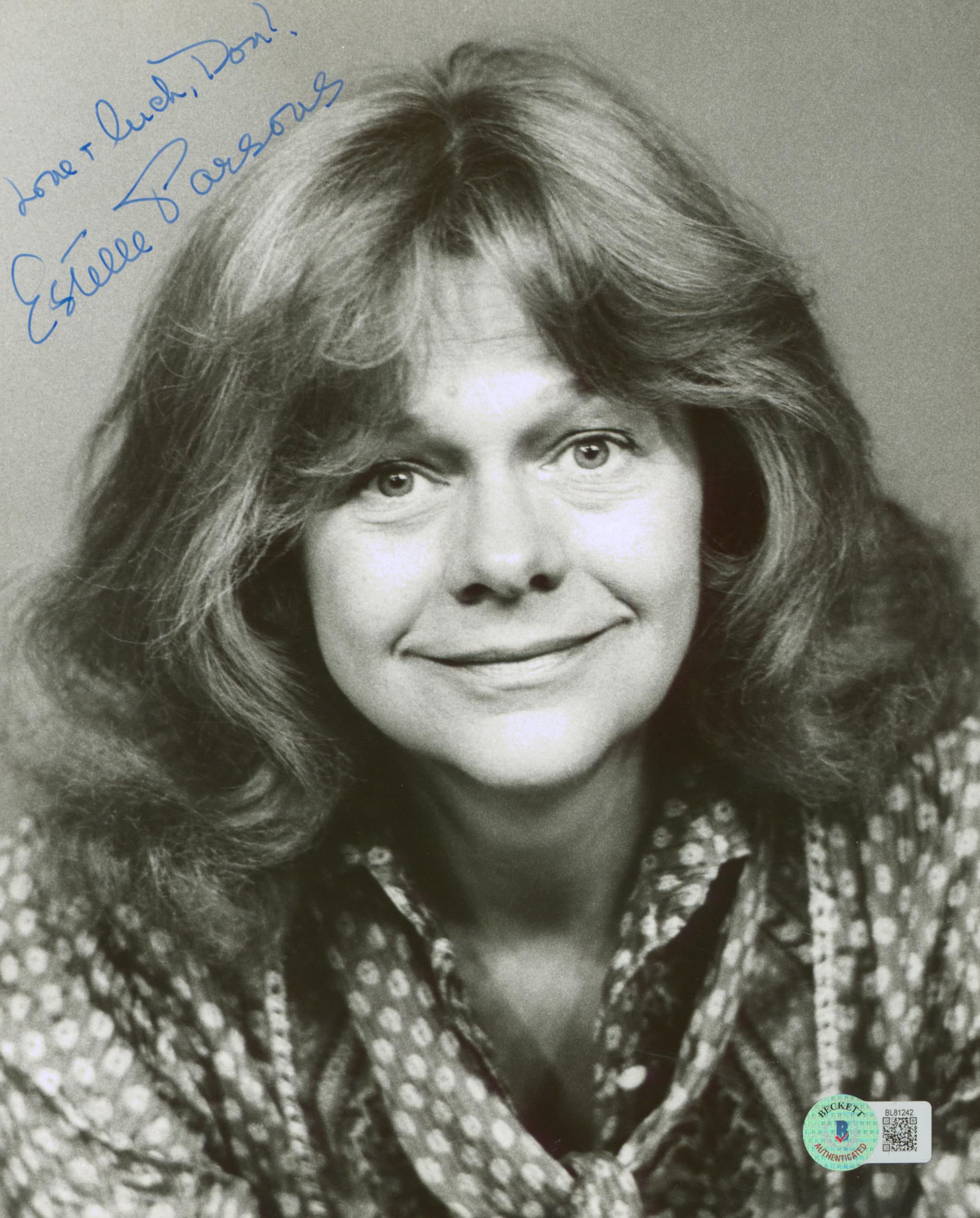 Estelle Parsons Bonnie and Clyde "Love & Luck, Don" Signed Photo BAS #BL81242