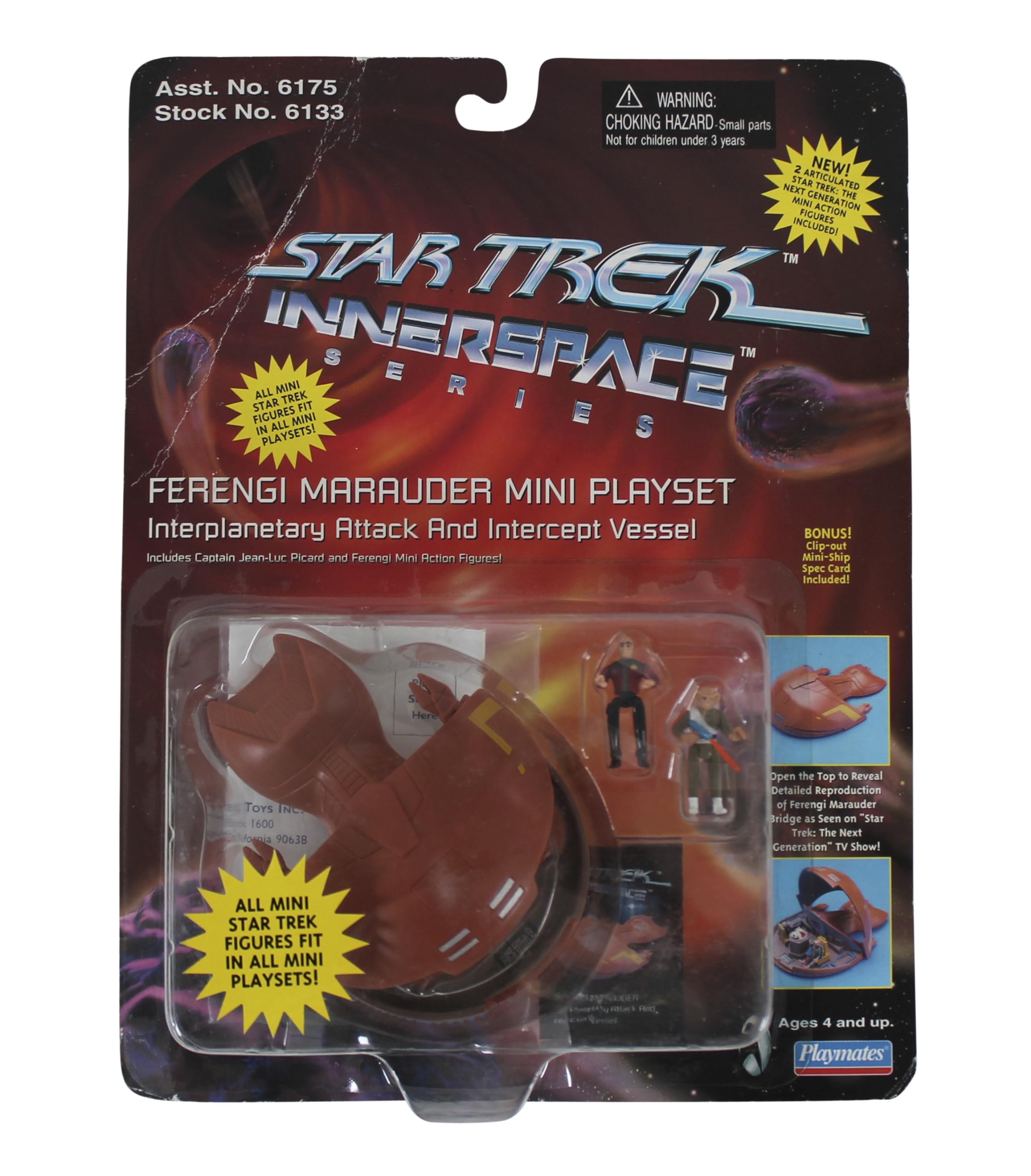 1995 Star Trek Deep Interspace Series Playmates Ferengi Marauder Mini Playset