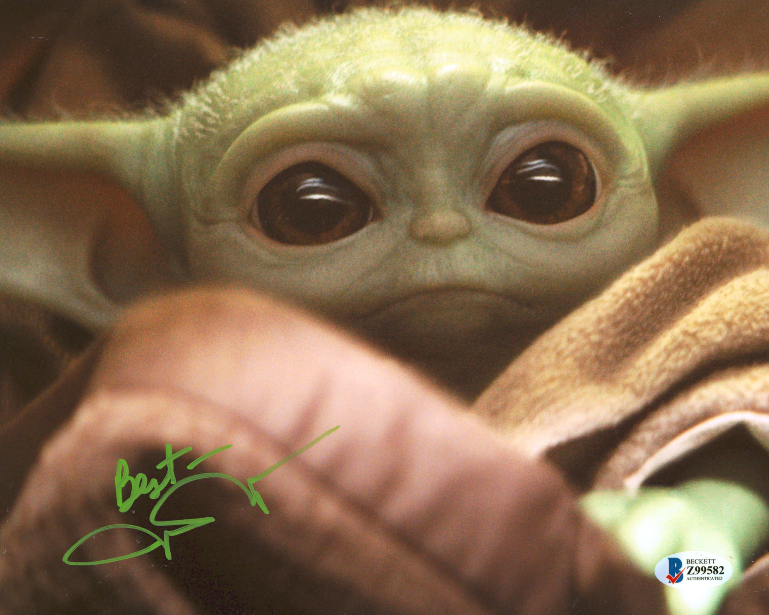 John Rosengrant The Mandalorian "Best" Authentic Signed 8x10 Photo BAS #Z99582