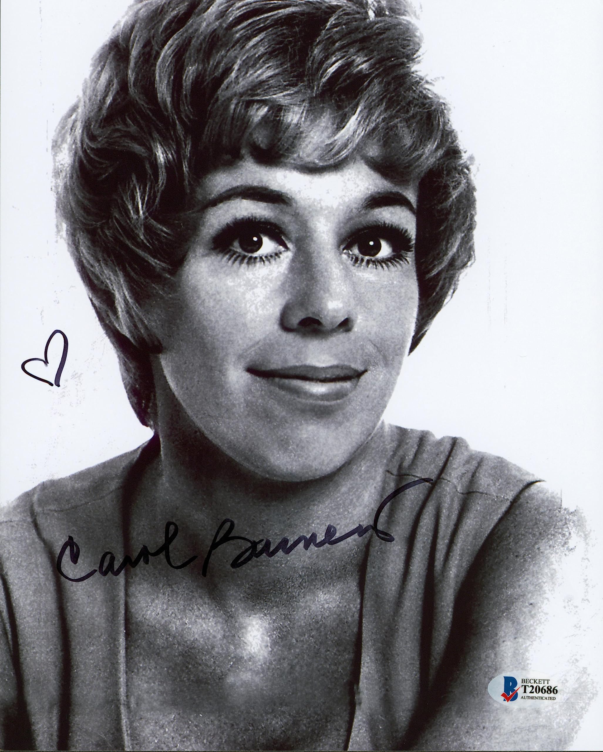Carol Burnett Authentic Signed 8x10 Black & White Photo Autographed BAS #T20686