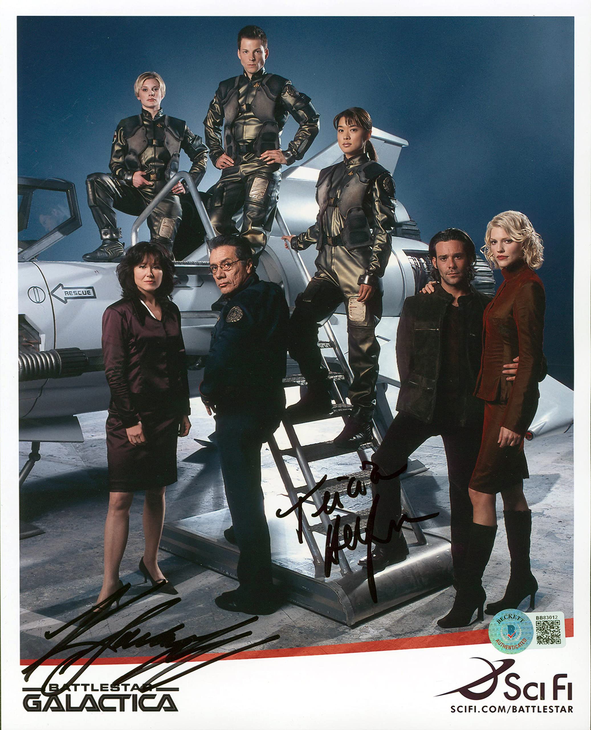 Katee Sackhoff & Tricia Helfer Battlestar Galactica Signed 8x10 Photo BAS