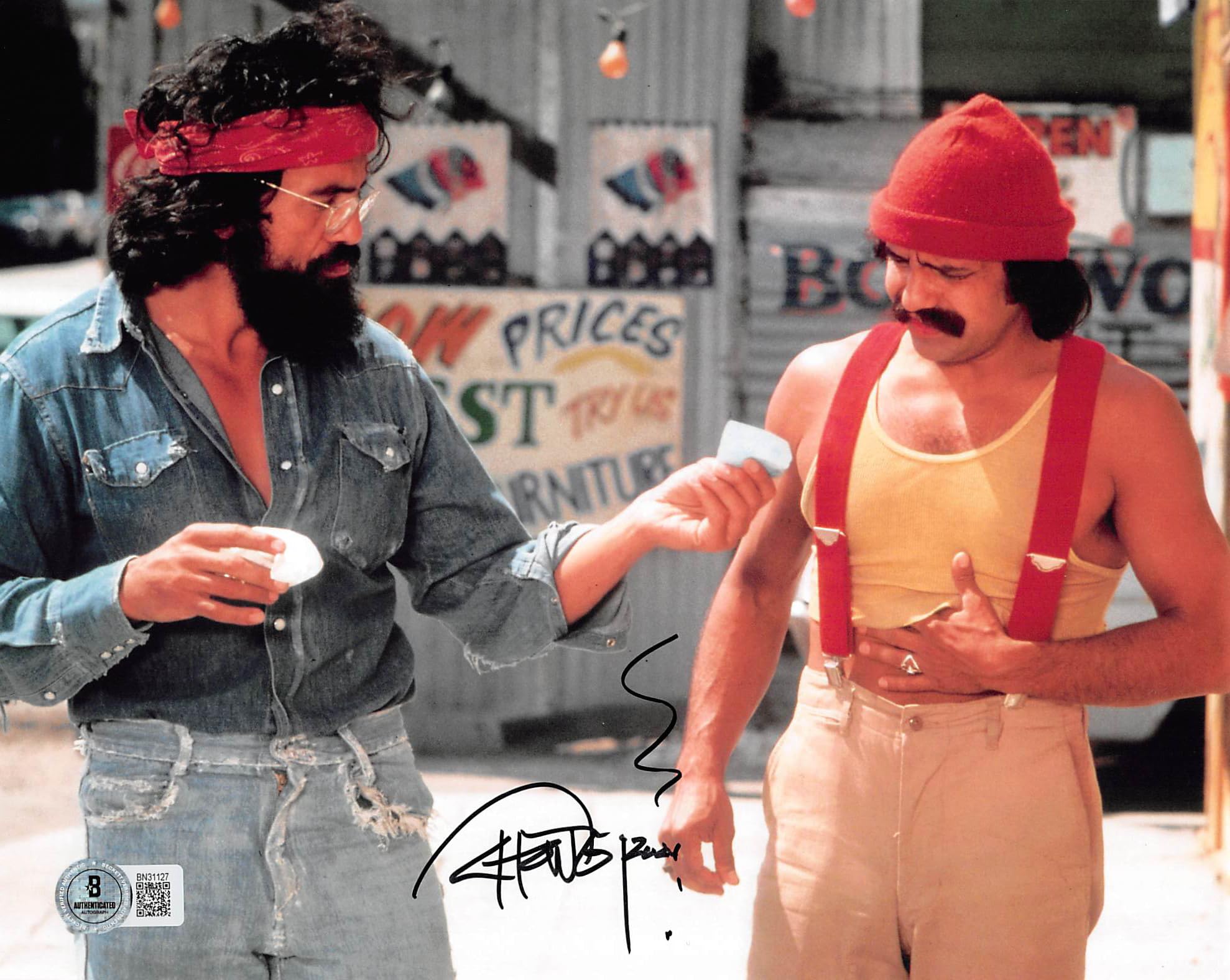Tommy Chong Cheech & Chong Signed 8x10 Horizontal Photo w/ Black Sig BAS 7