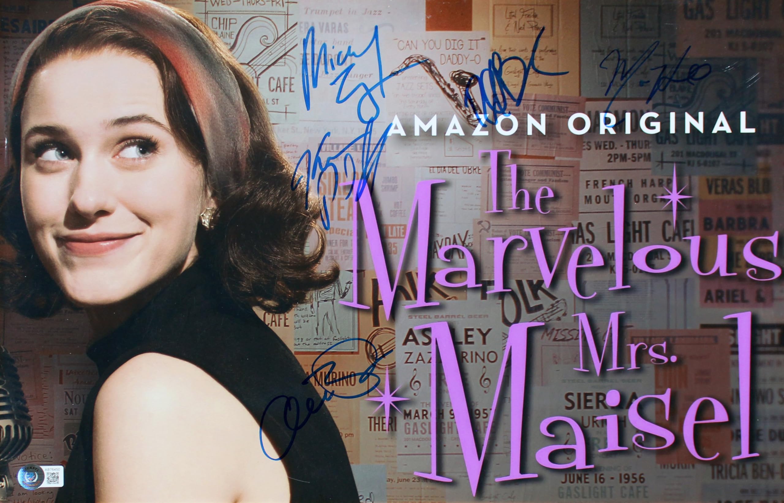 Marvelous Mrs Maisel (4) Bornstein, Brosnahan +2 Signed 12x18 Photo BAS #AB76450