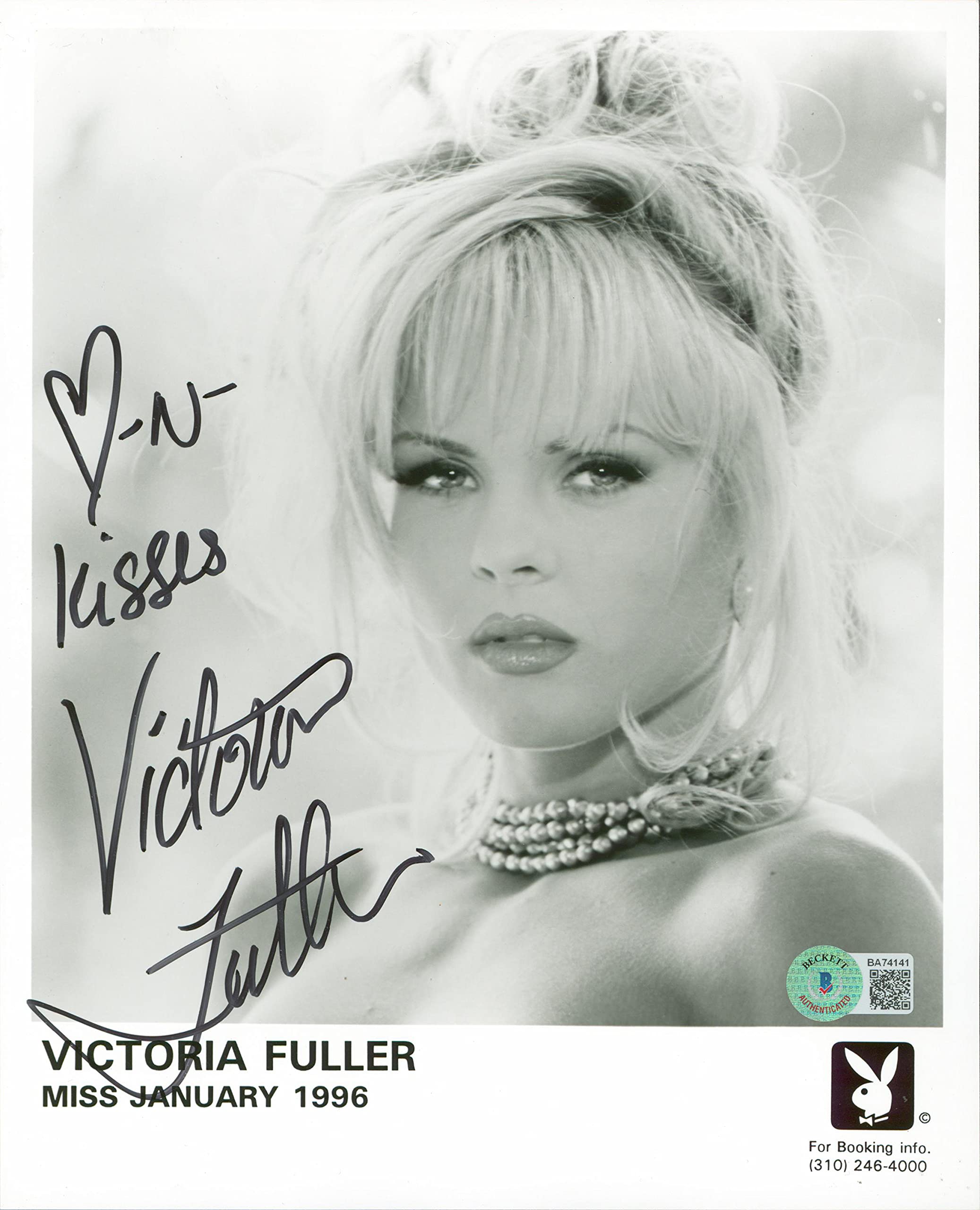 Victoria Fuller Playboy Authentic Signed 8x10 Photo Autographed BAS #BA74141