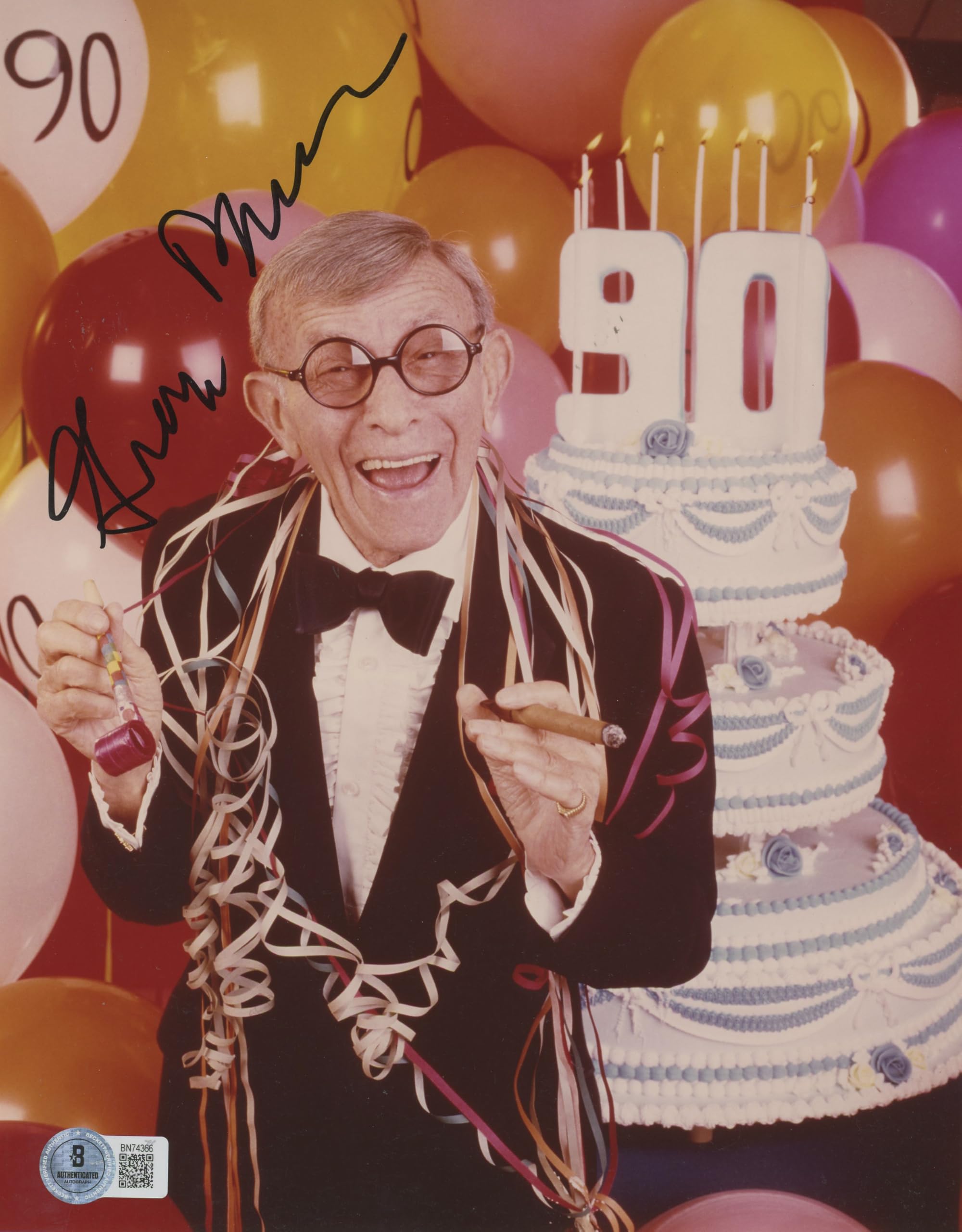 George Burns Oh, God! Authentic Signed 8x10 Photo Autographed BAS #BN74366