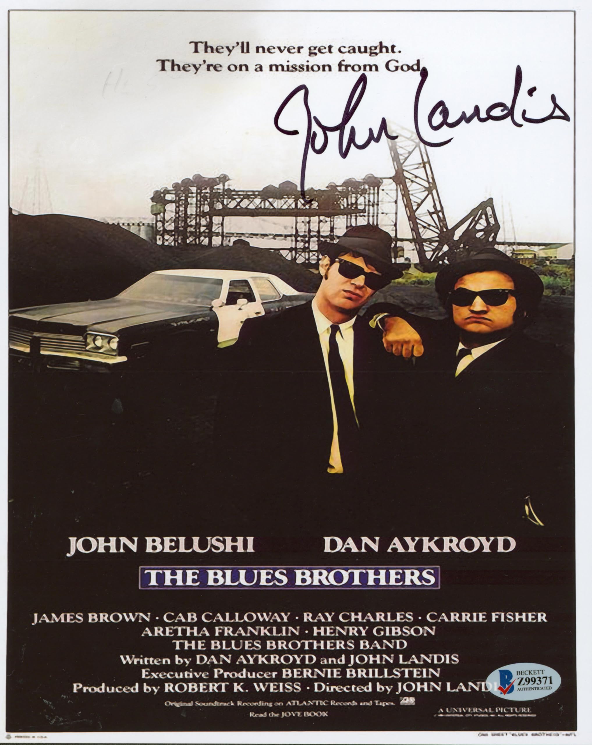 John Landis The Blues Brothers Authentic Signed 8x10 Photo BAS #Z99371