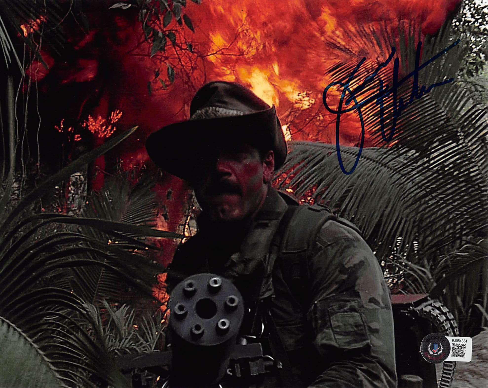 Jesse Ventura Predator Authentic Signed 8x10 Horizontal Photo w/ Blue Sig BAS 4