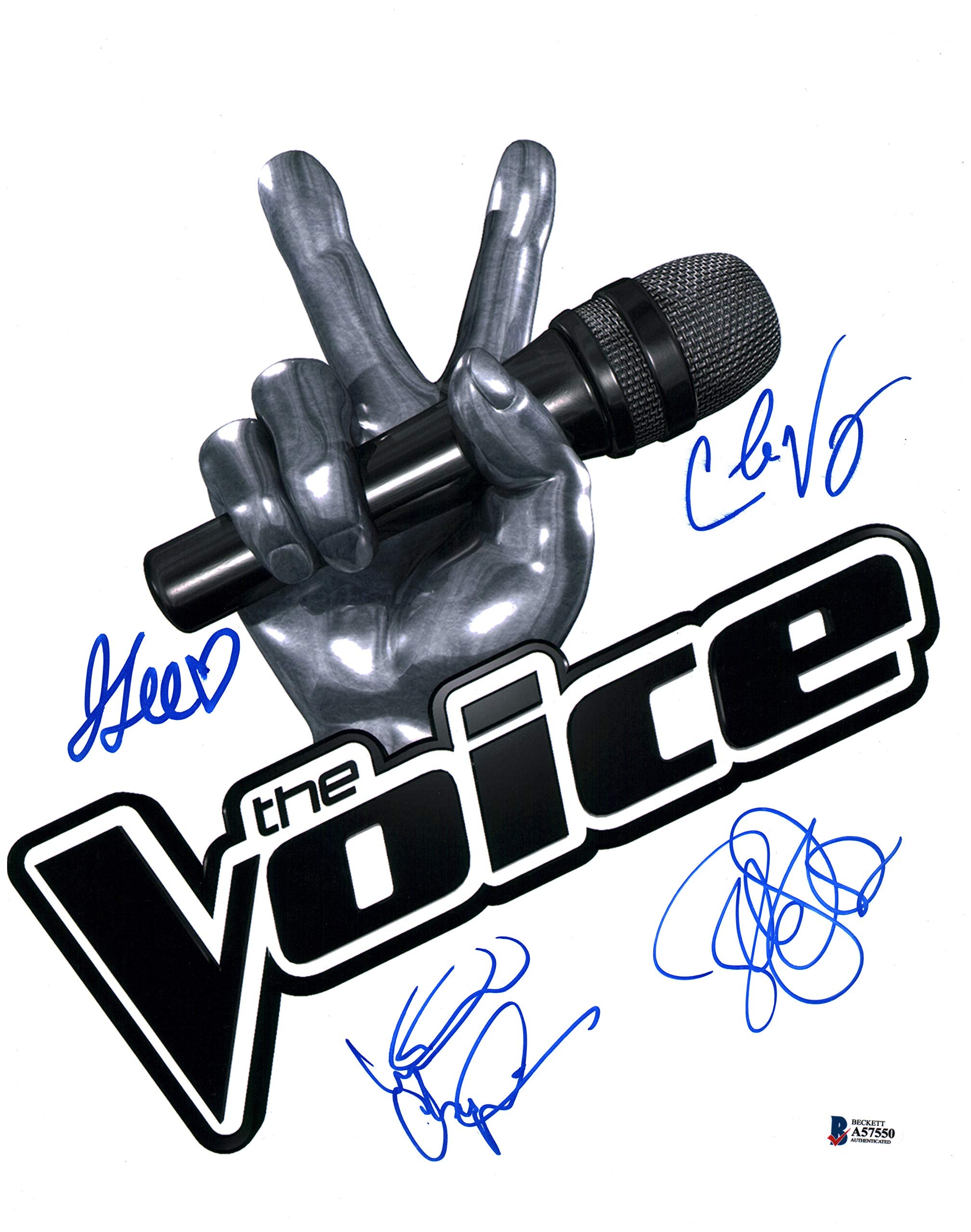 The Voice (4) Lee, Vosbury, Champlin & Wolpert Signed 11x14 Photo BAS #A57550