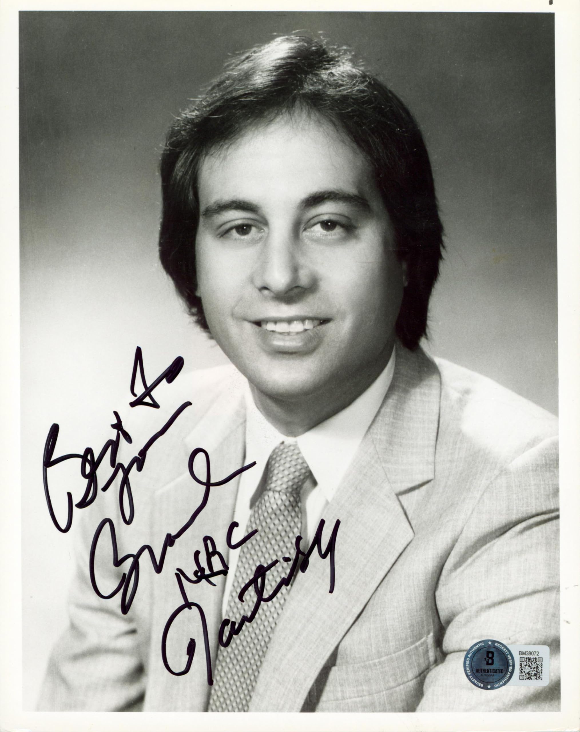 Brandon Tartikoff TV Executive "Best To You" Signed 7x9 Photo BAS #BM38072