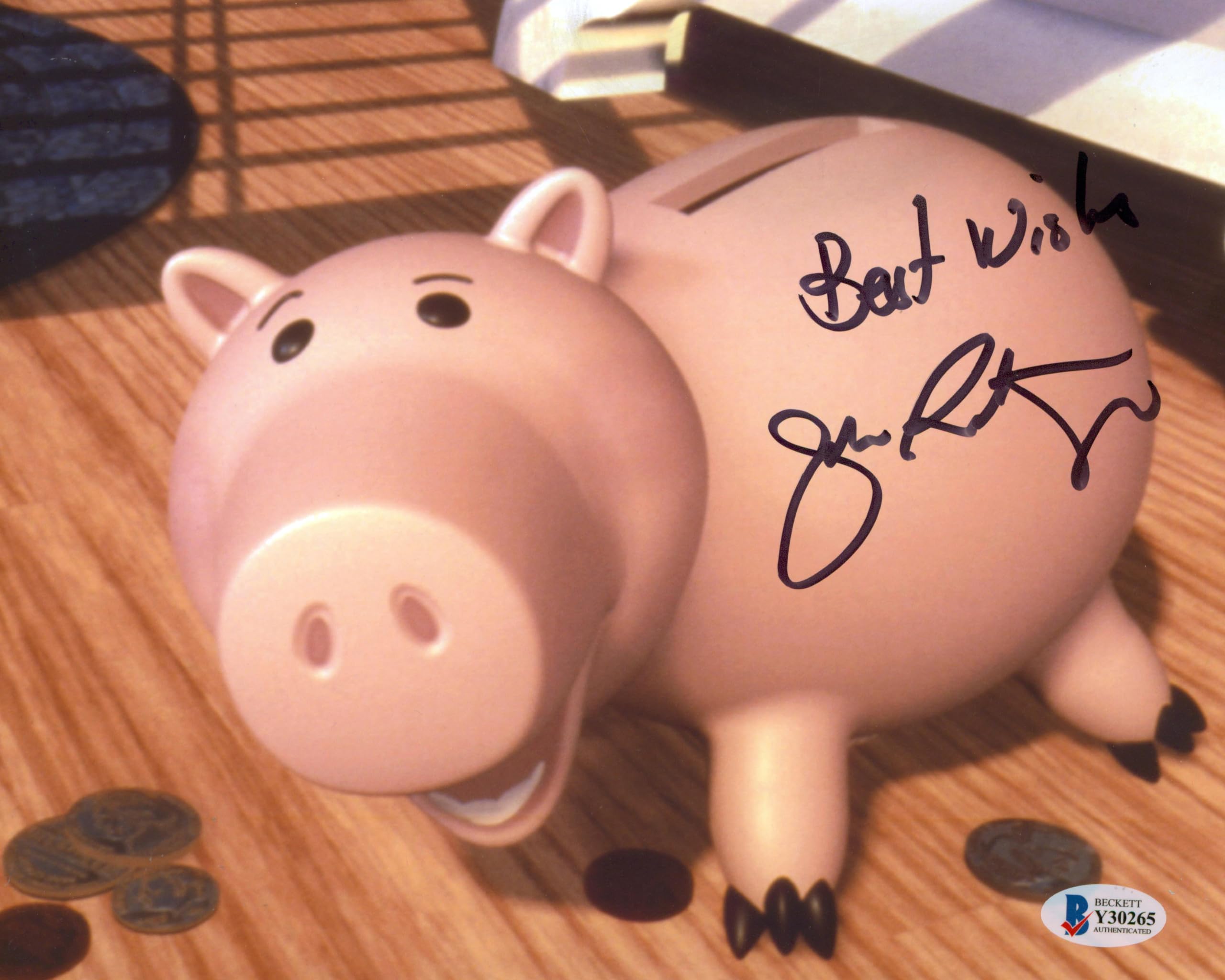 John Ratzenberger Toy Story "Best Wishes" Signed 8x10 Photo BAS #Y30265