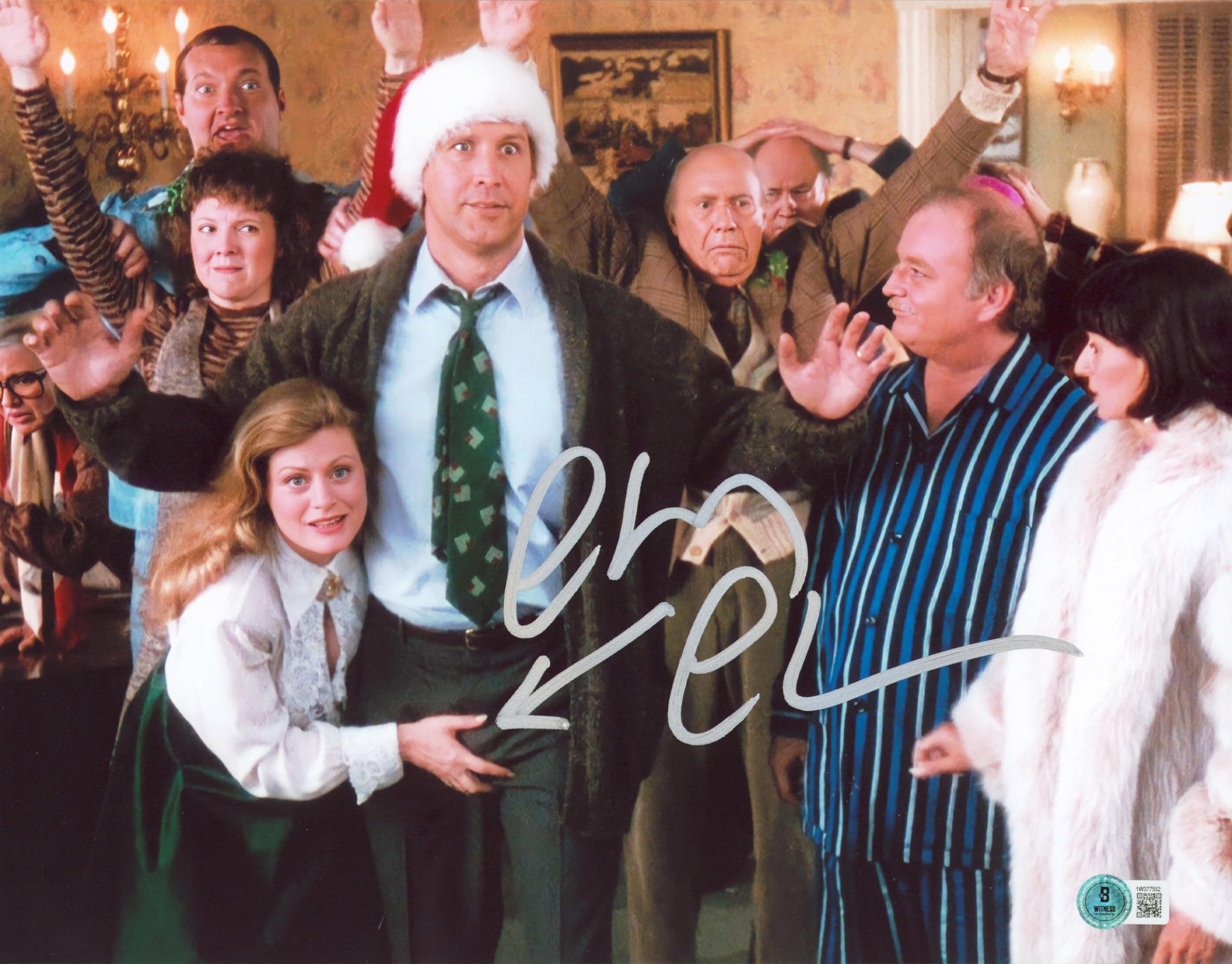 Chevy Chase Christmas Vacation Authentic Signed 11x14 Photo BAS #1W377552