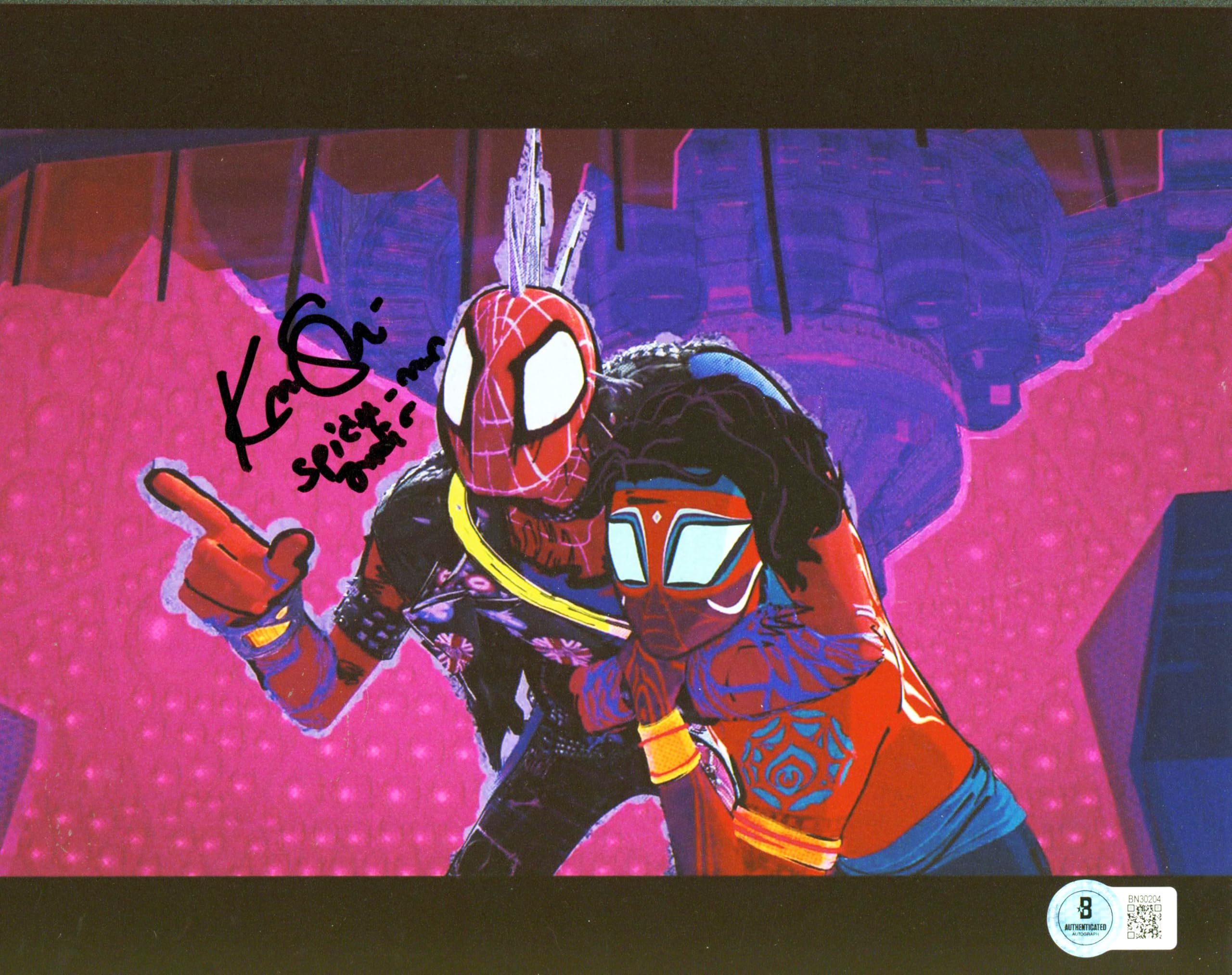 Karan Soni Into The Spider-Verse "Spider-Man" Signed 8x10 Photo BAS #BN30204