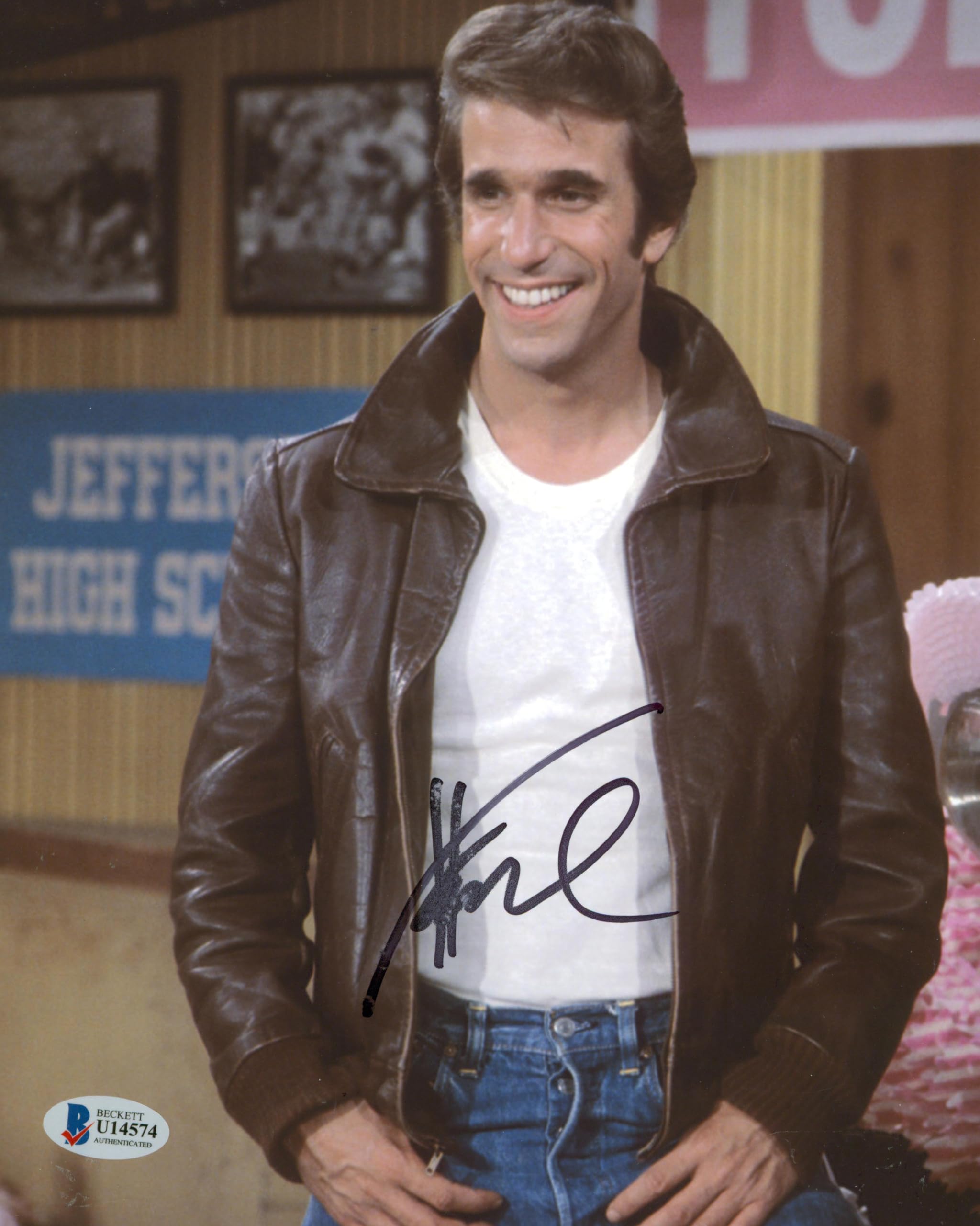 Henry Winkler Happy Days Authentic Signed 8x10 Photo Autographed BAS #U14574